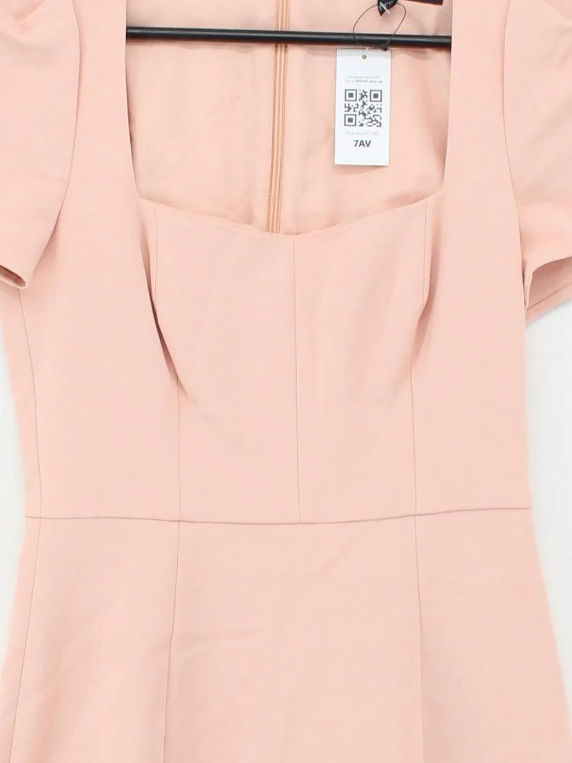 French Connection Bodycon Midi Dress UK8 in Pink - Image 3