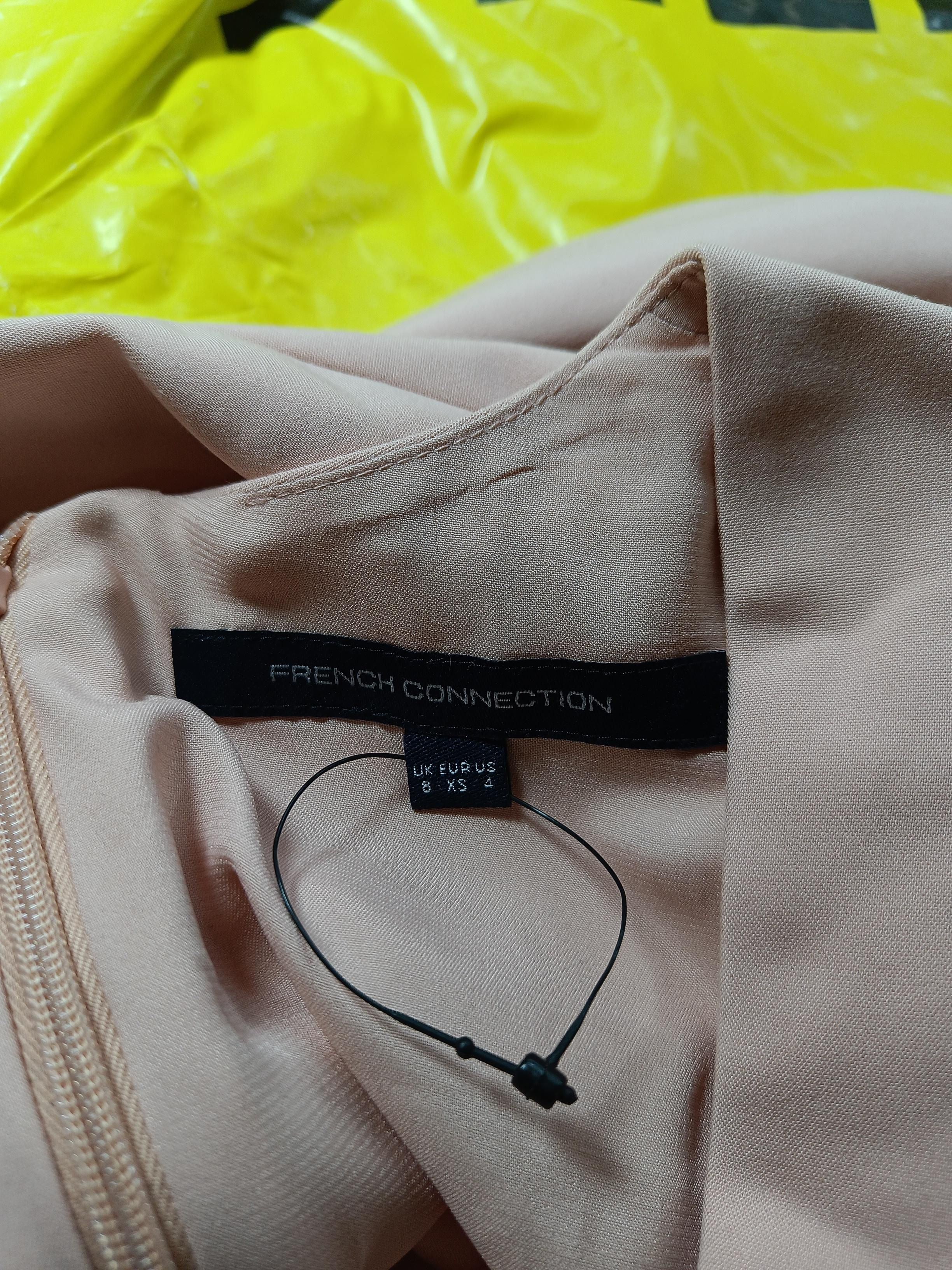French Connection Bodycon Midi Dress UK8 in Pink - Image 5