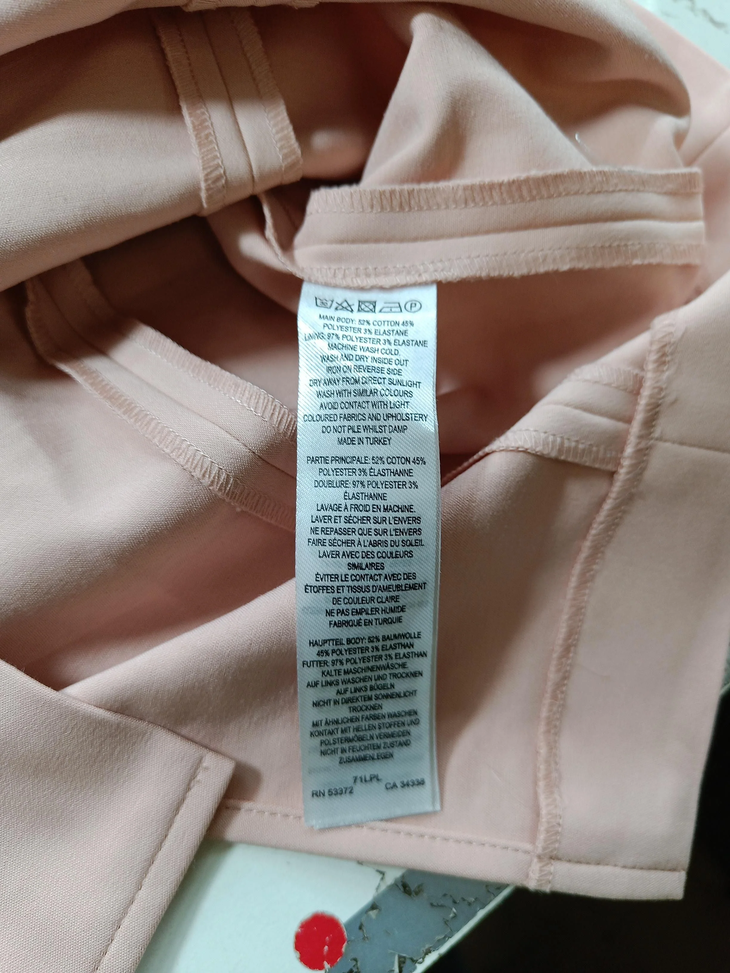 French Connection Bodycon Midi Dress UK8 in Pink - Image 6