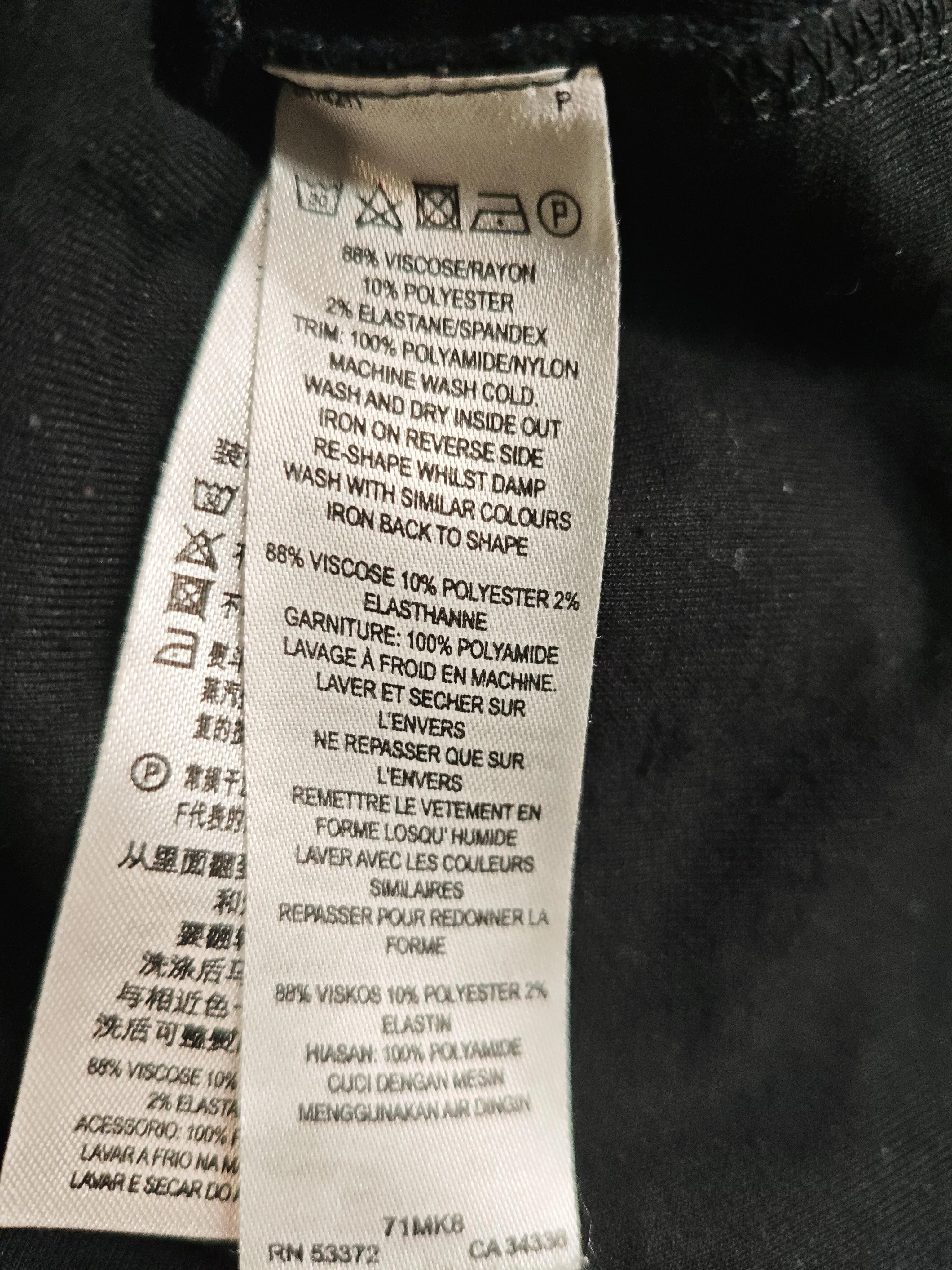 French Connection Bodycon Mini Dress UK10 in Black - Image 6
