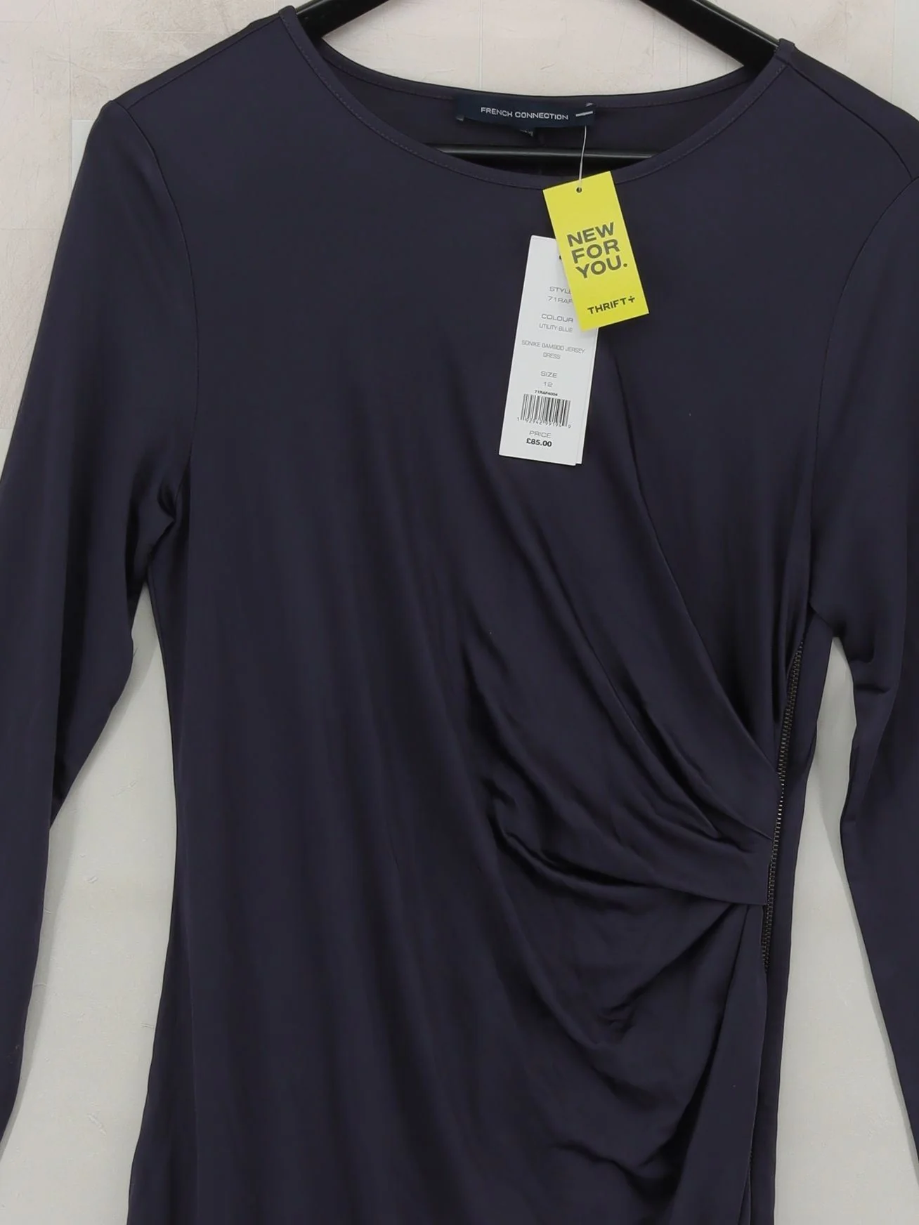 French Connection Bodycon Mini Dress UK12 in Blue - Image 3