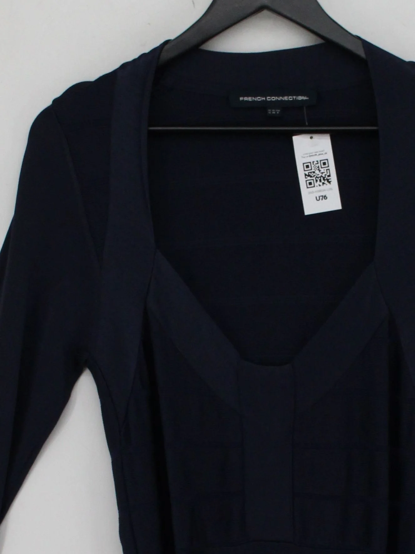 French Connection Bodycon Mini Dress UK12 in Blue - Image 3
