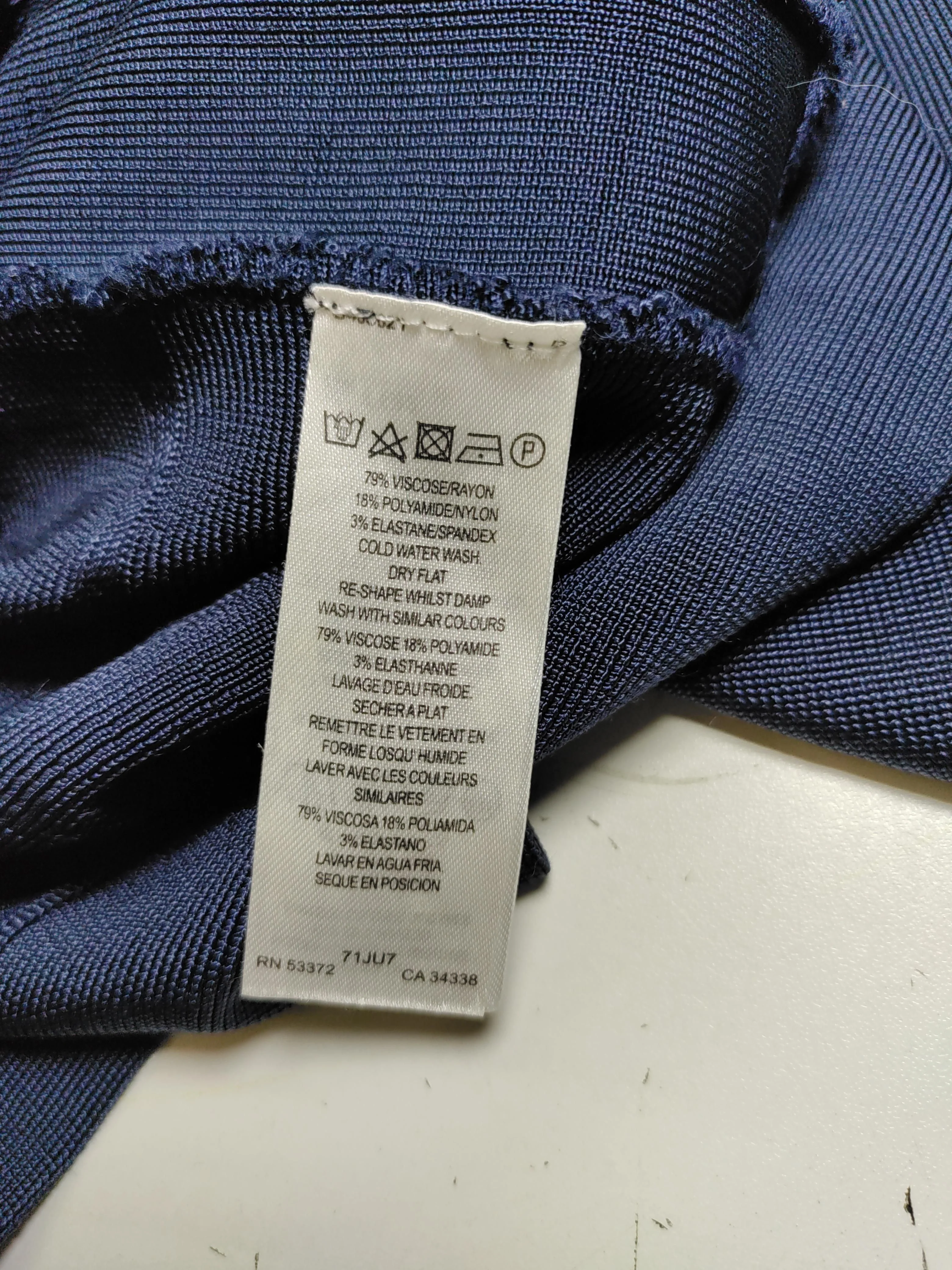 French Connection Bodycon Mini Dress UK12 in Blue - Image 6