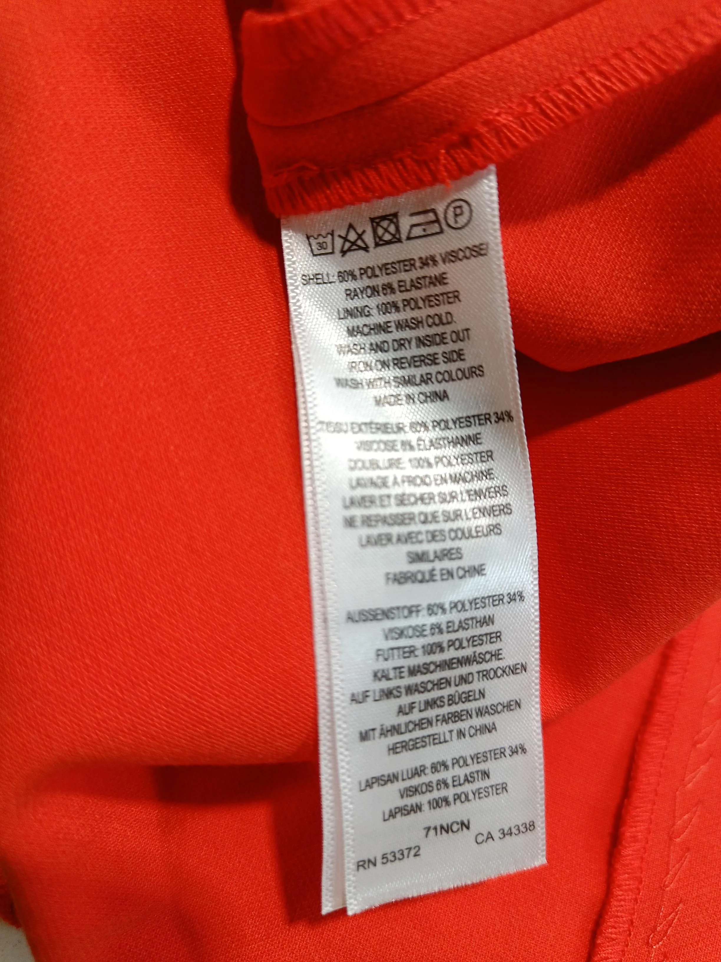 French Connection Bodycon Mini Dress UK14 in Red - Image 6