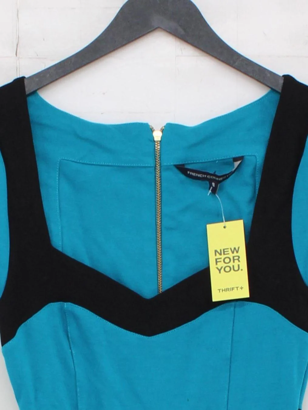 French Connection Bodycon Mini Dress UK8 in Blue - Image 3