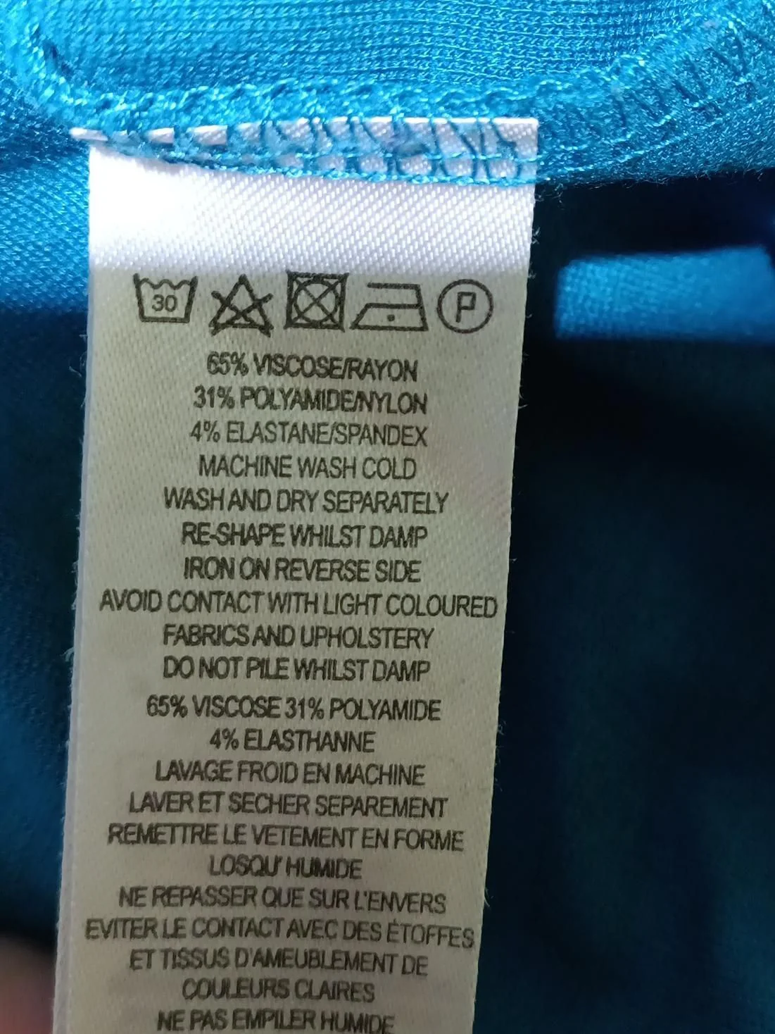 French Connection Bodycon Mini Dress UK8 in Blue - Image 7