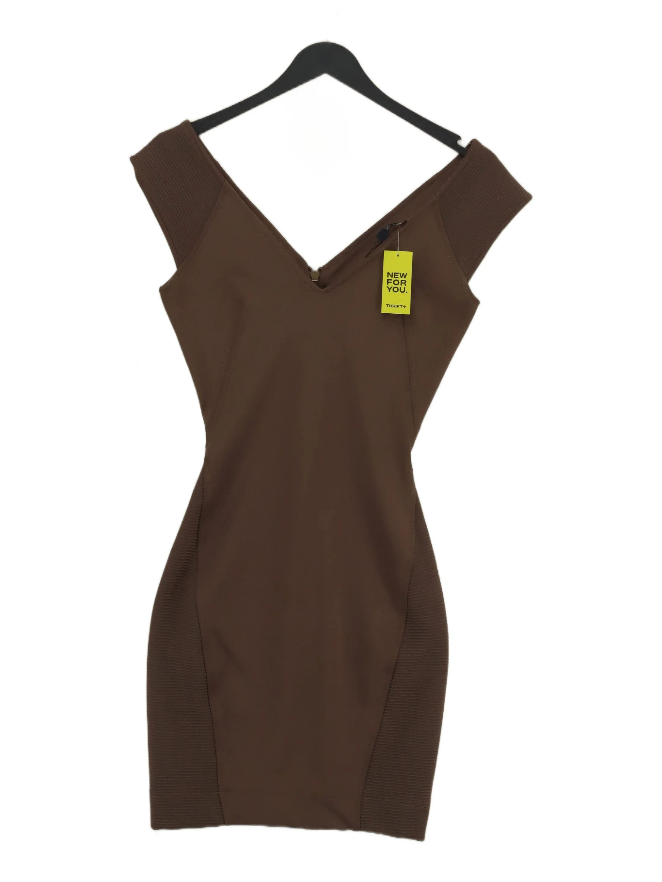 French Connection Bodycon Mini Dress UK8 in Brown