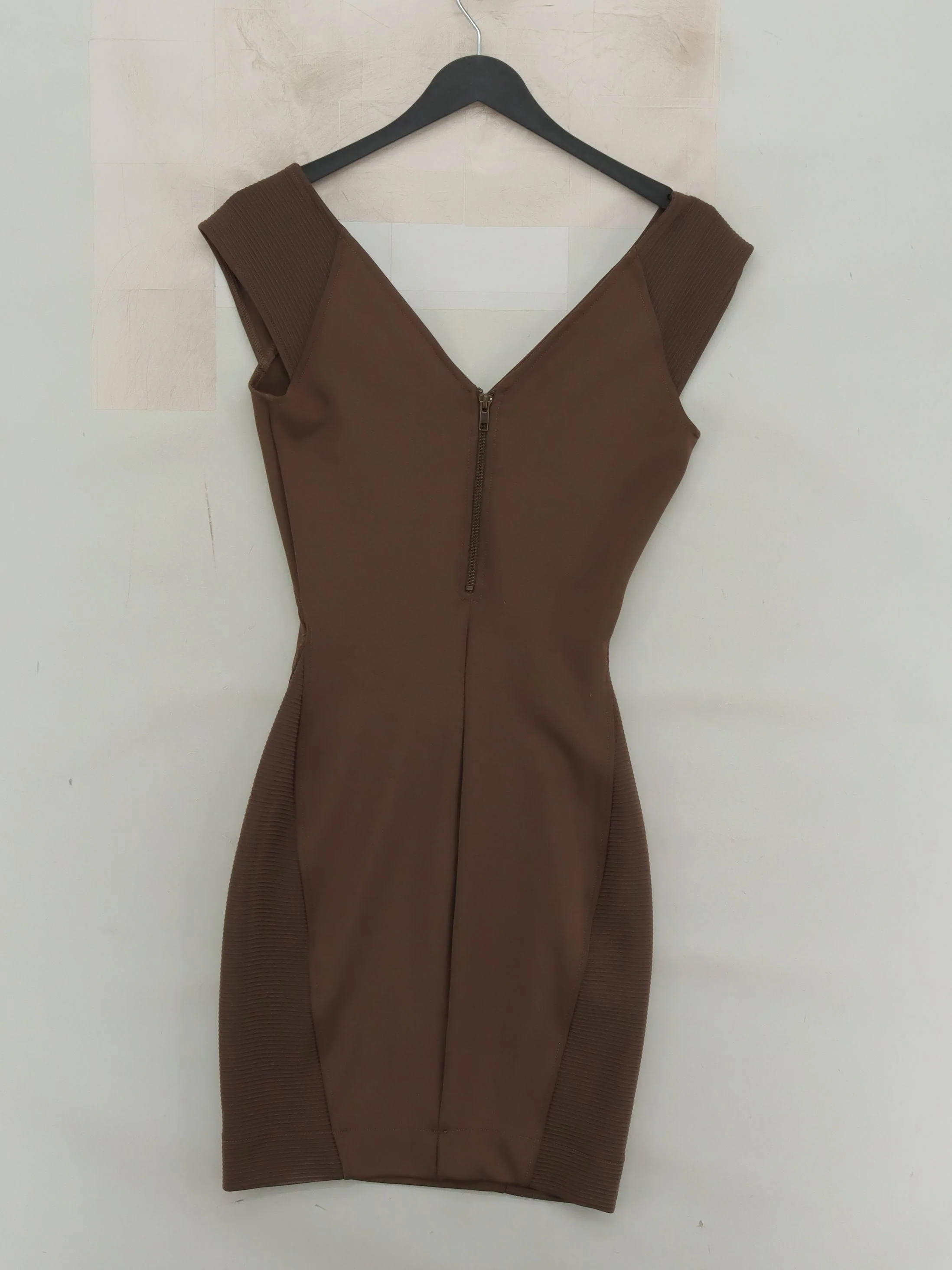 French Connection Bodycon Mini Dress UK8 in Brown - Image 2