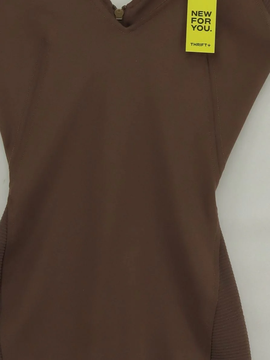 French Connection Bodycon Mini Dress UK8 in Brown - Image 3