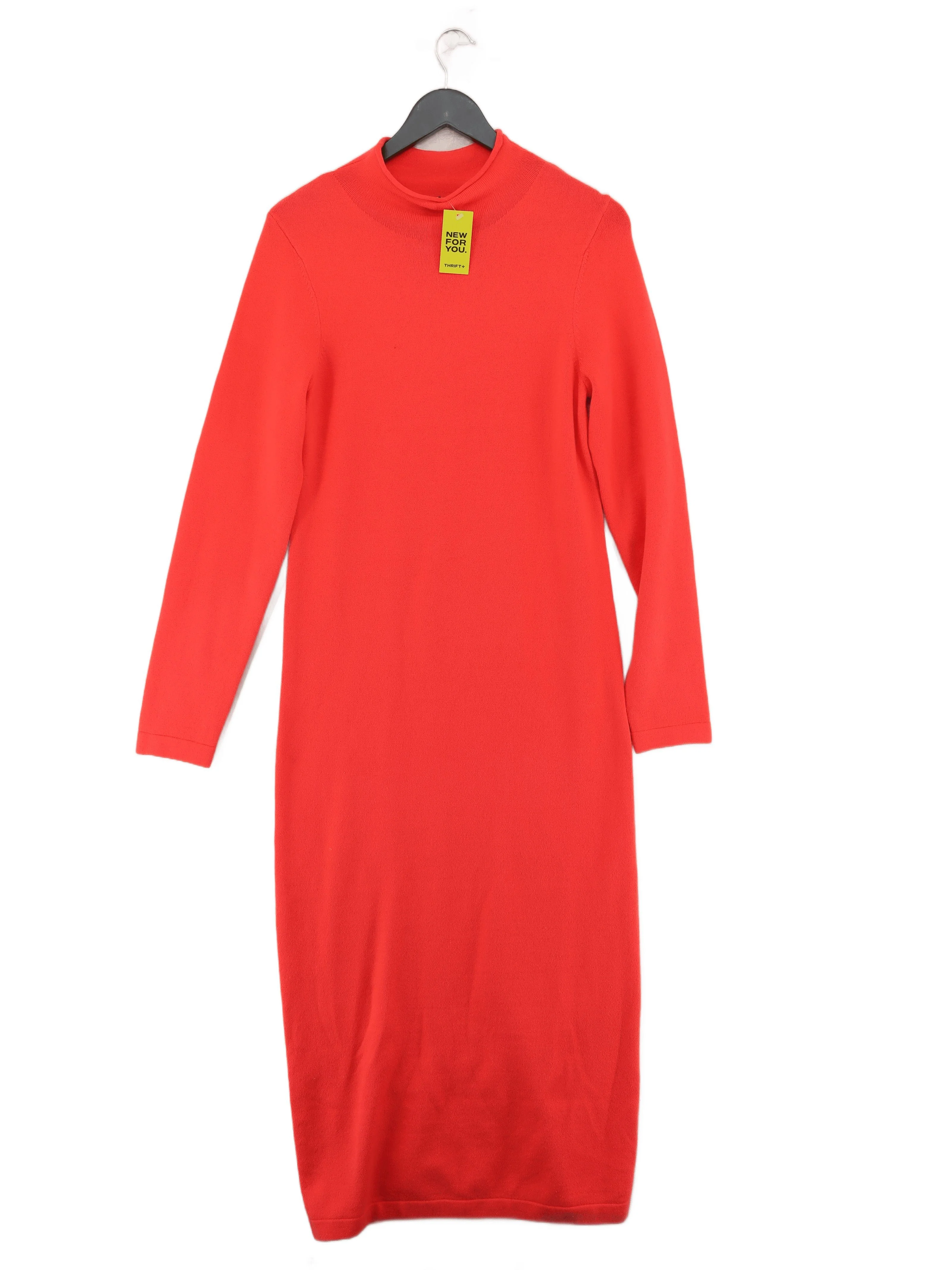 French Connection Jumper Midi Dress XL in Orange