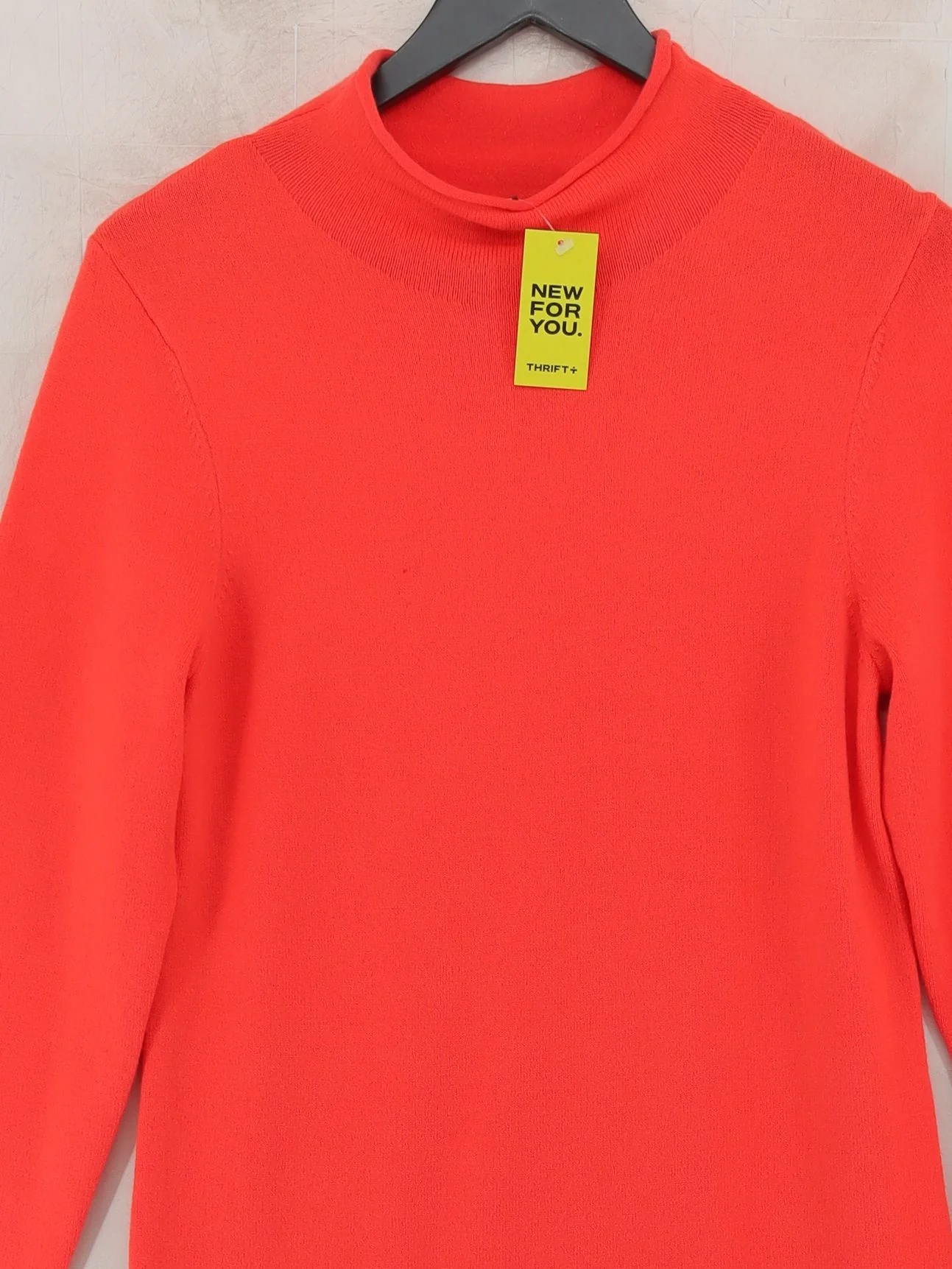 French Connection Jumper Midi Dress XL in Orange - Image 3