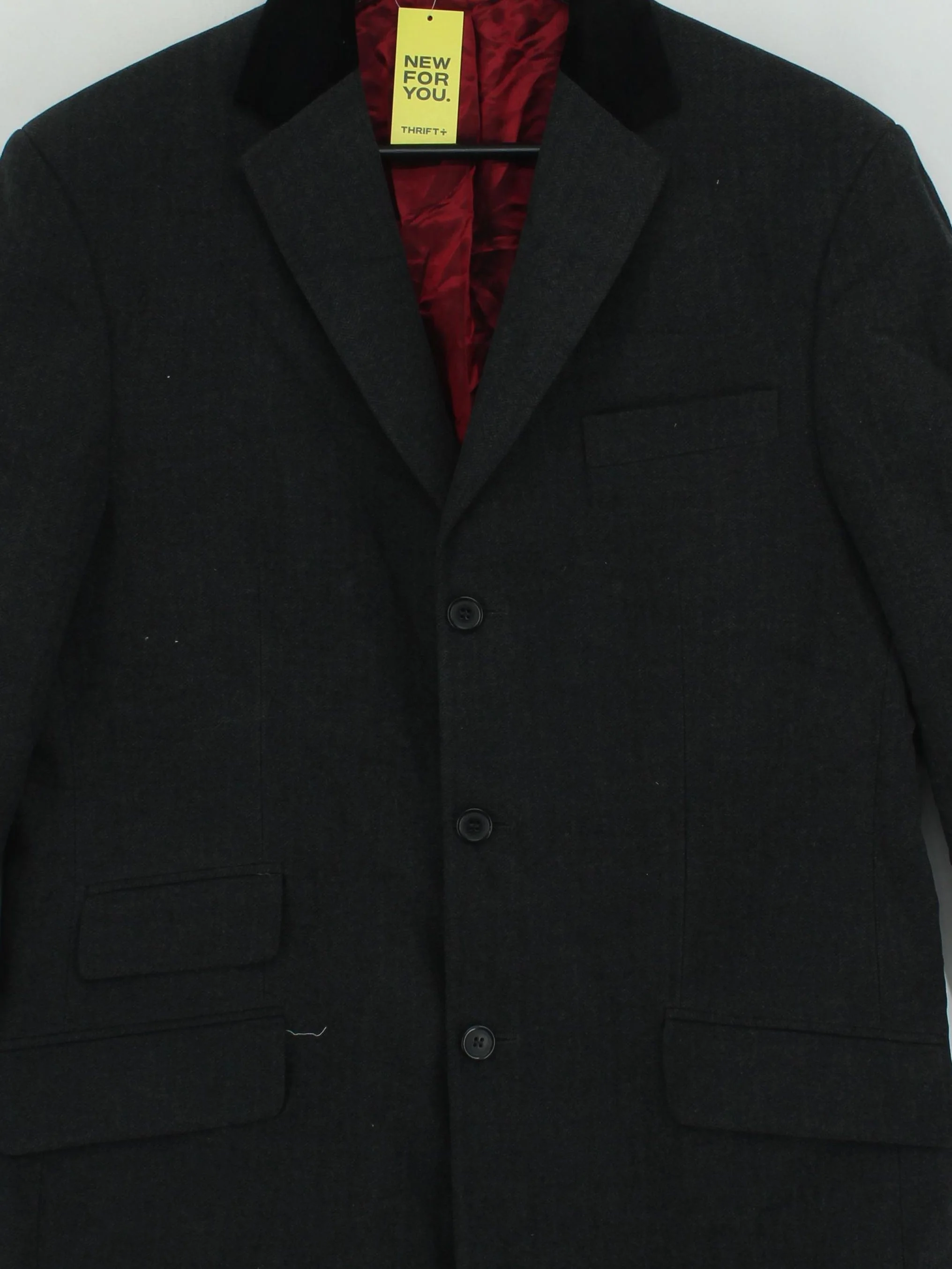 French Connection Men's Coat Chest: 38 in Grey Cotton - Image 3