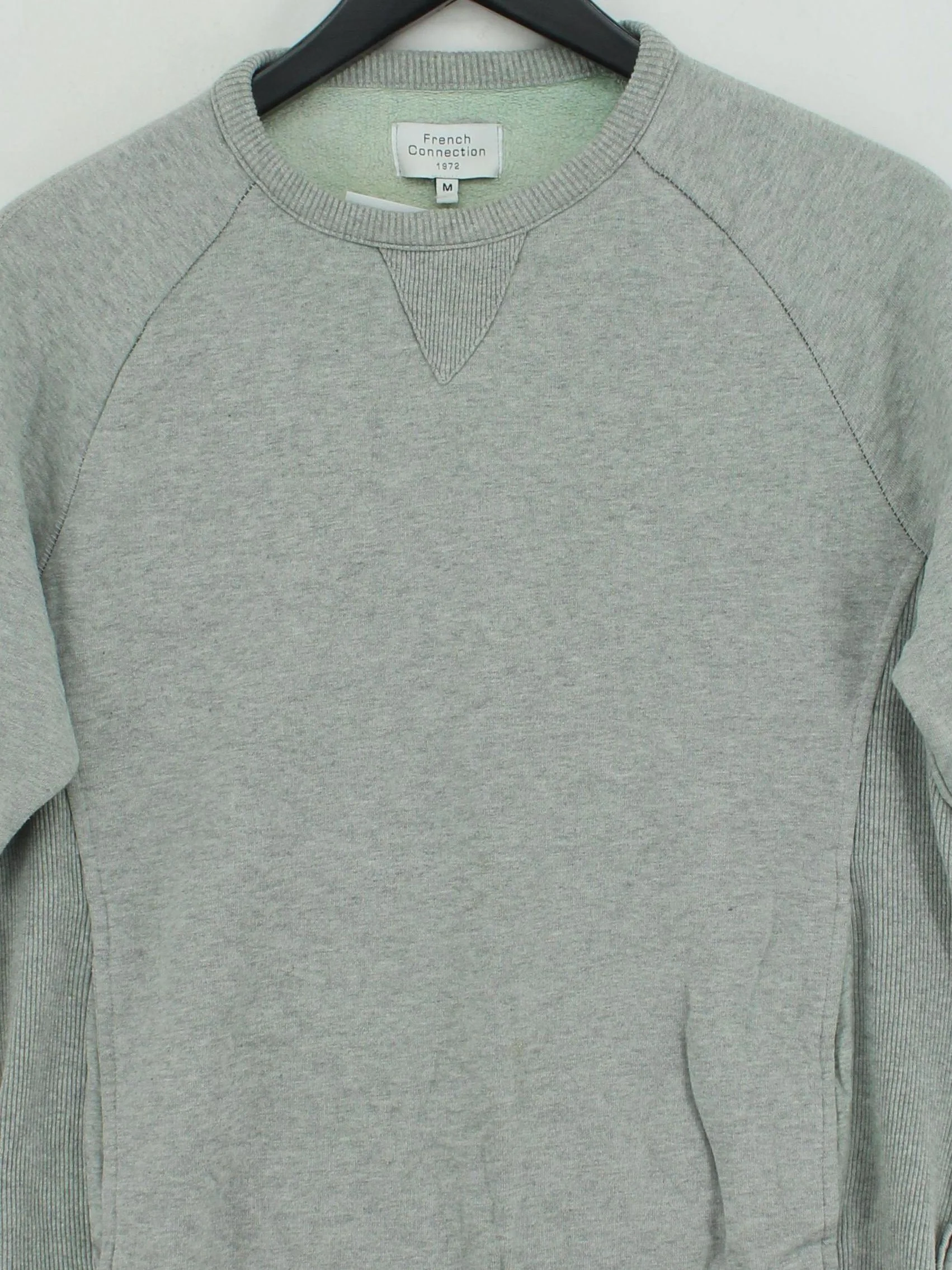 French Connection Men's Hoodie M Grey 100% Cotton Pullover - Image 3
