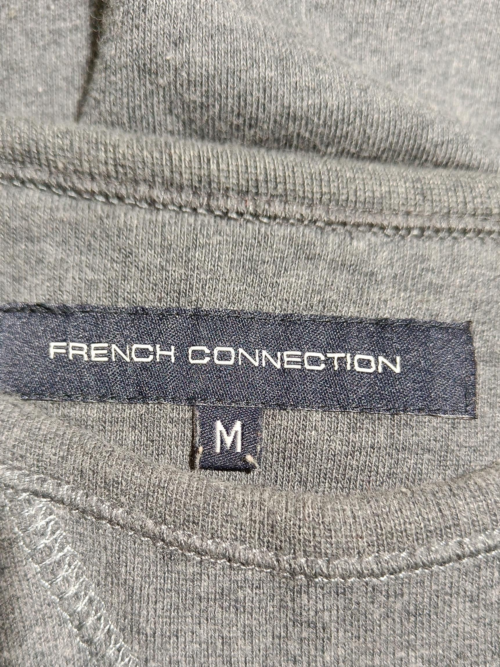 French Connection Men's Hoodie M Grey 100% Cotton Pullover - Image 5