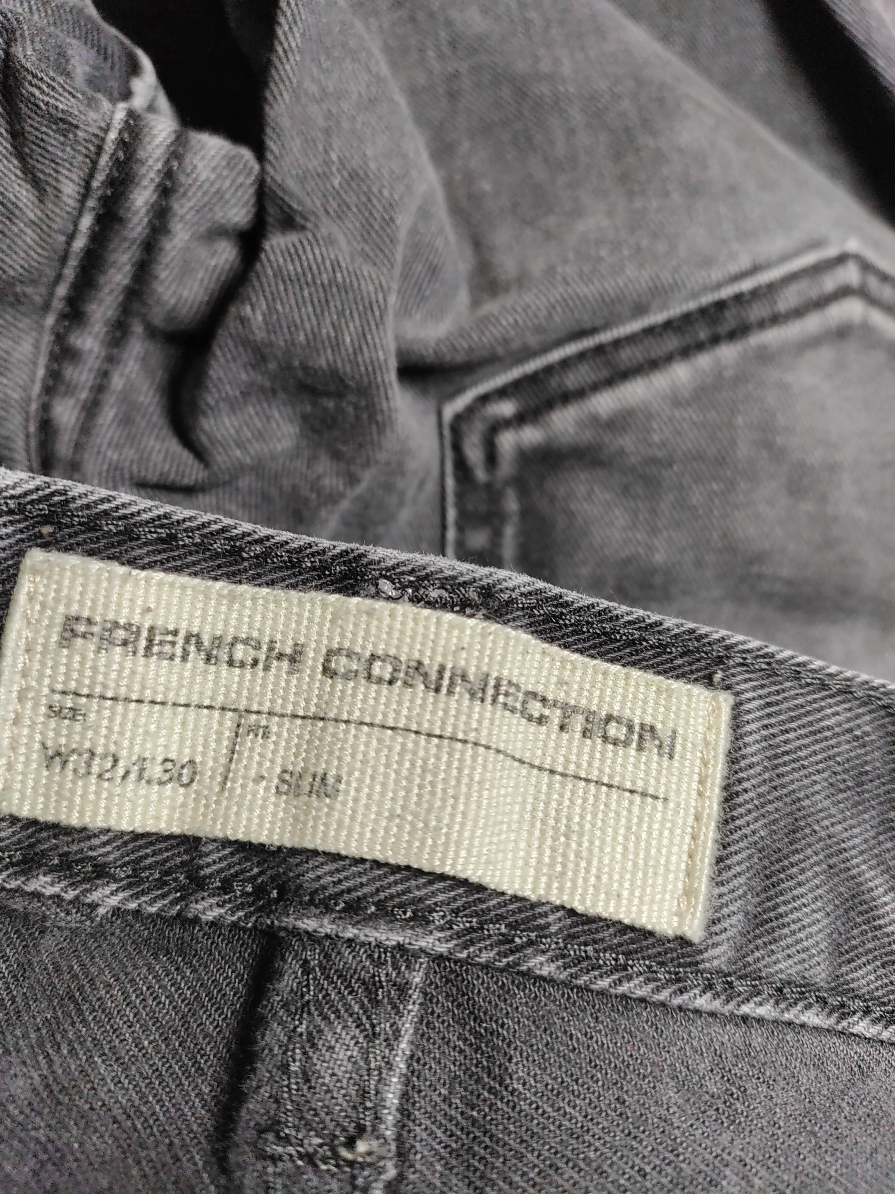 French Connection Men's Jeans W 32 in Black Cotton with Elastane Straight - Image 5