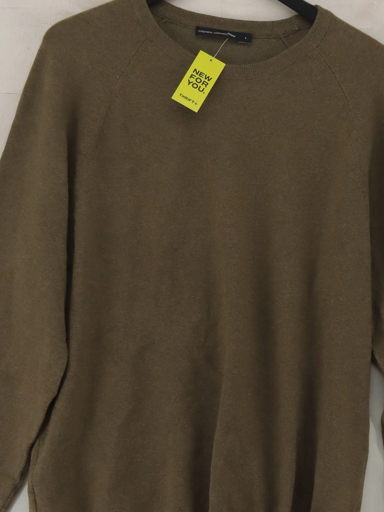 French Connection Men's Jumper L Brown Cotton with Polyester, Elastane Pullover - Image 3