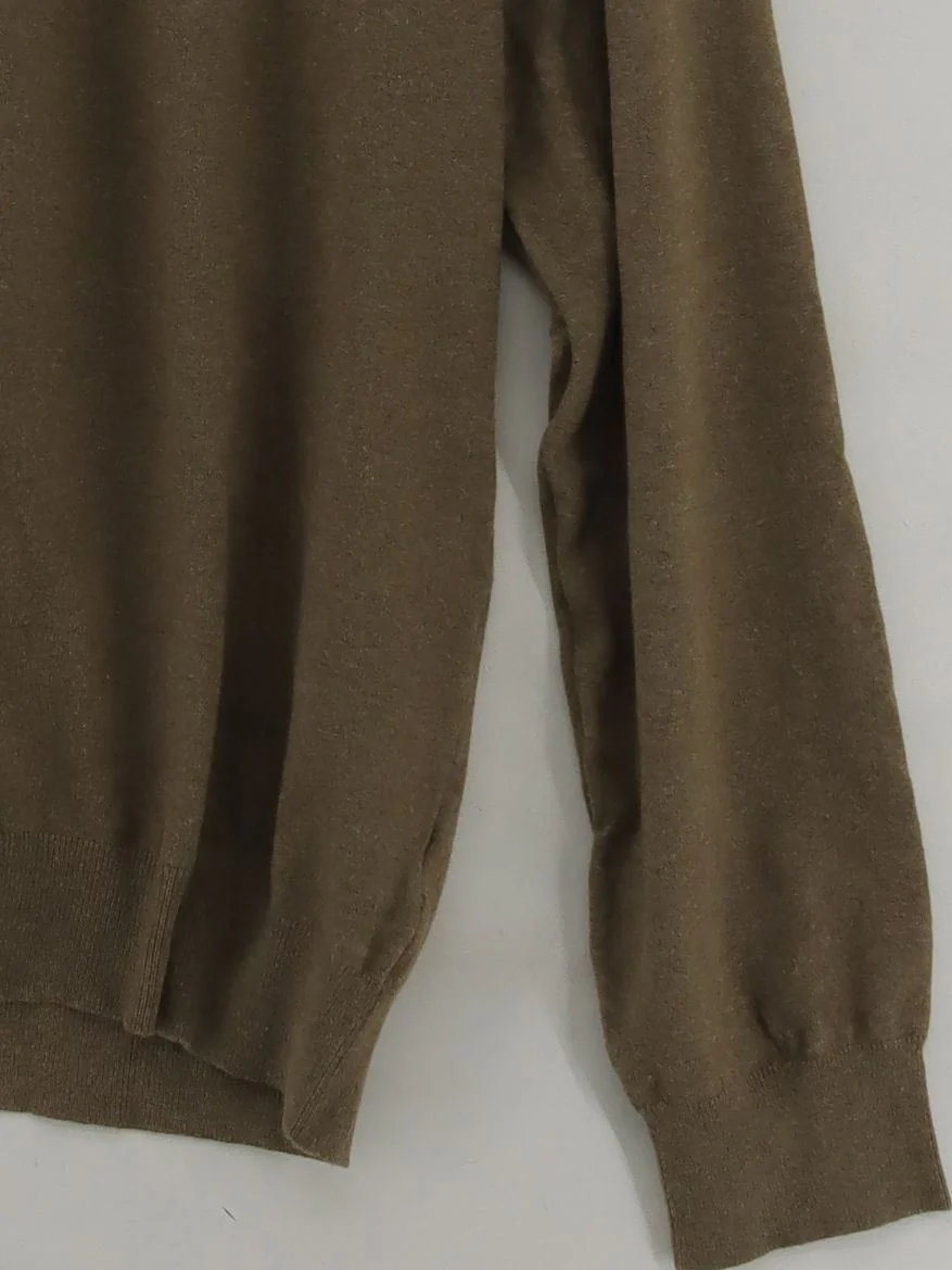 French Connection Men's Jumper L Brown Cotton with Polyester, Elastane Pullover - Image 4