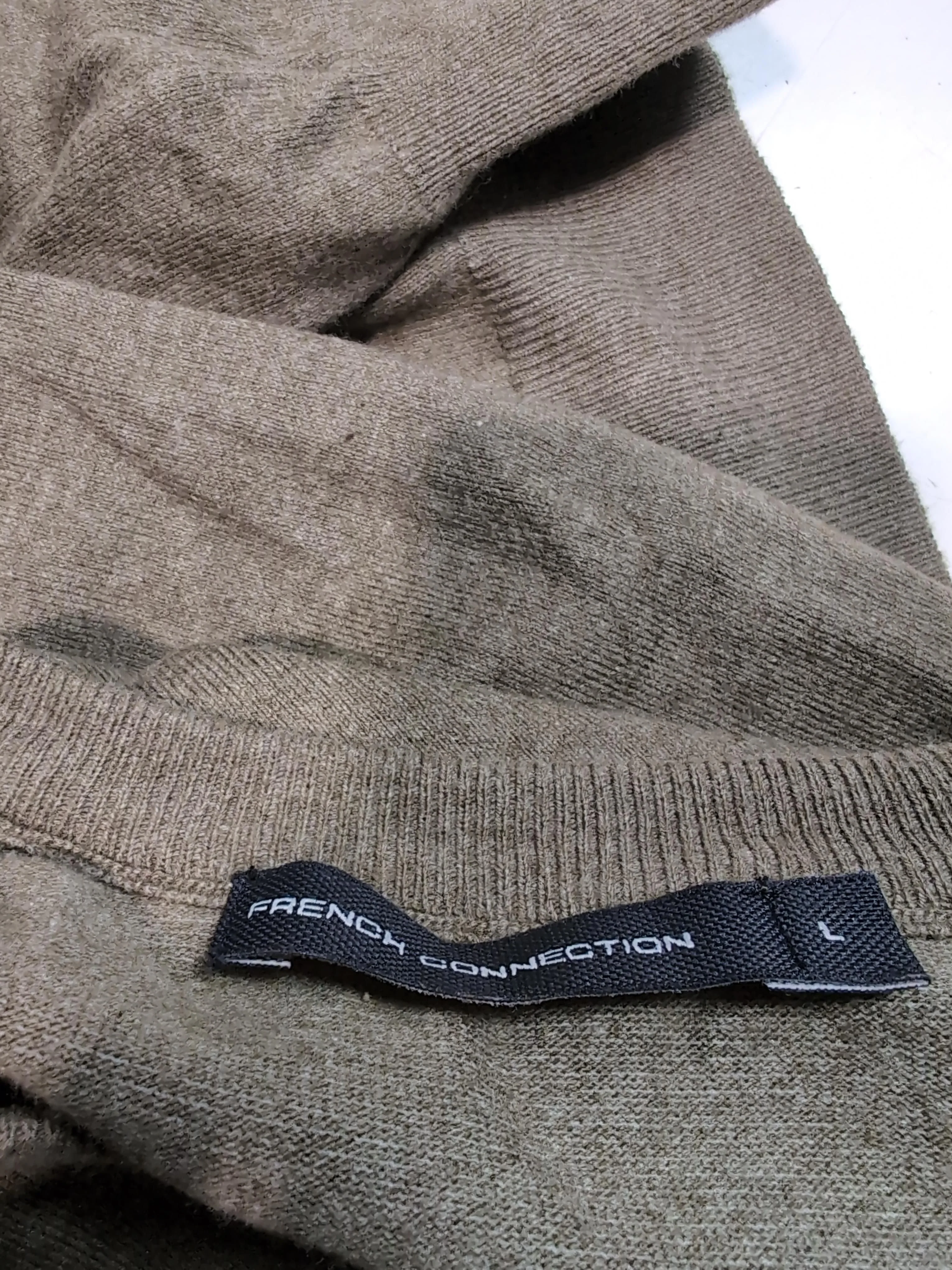 French Connection Men's Jumper L Brown Cotton with Polyester, Elastane Pullover - Image 5