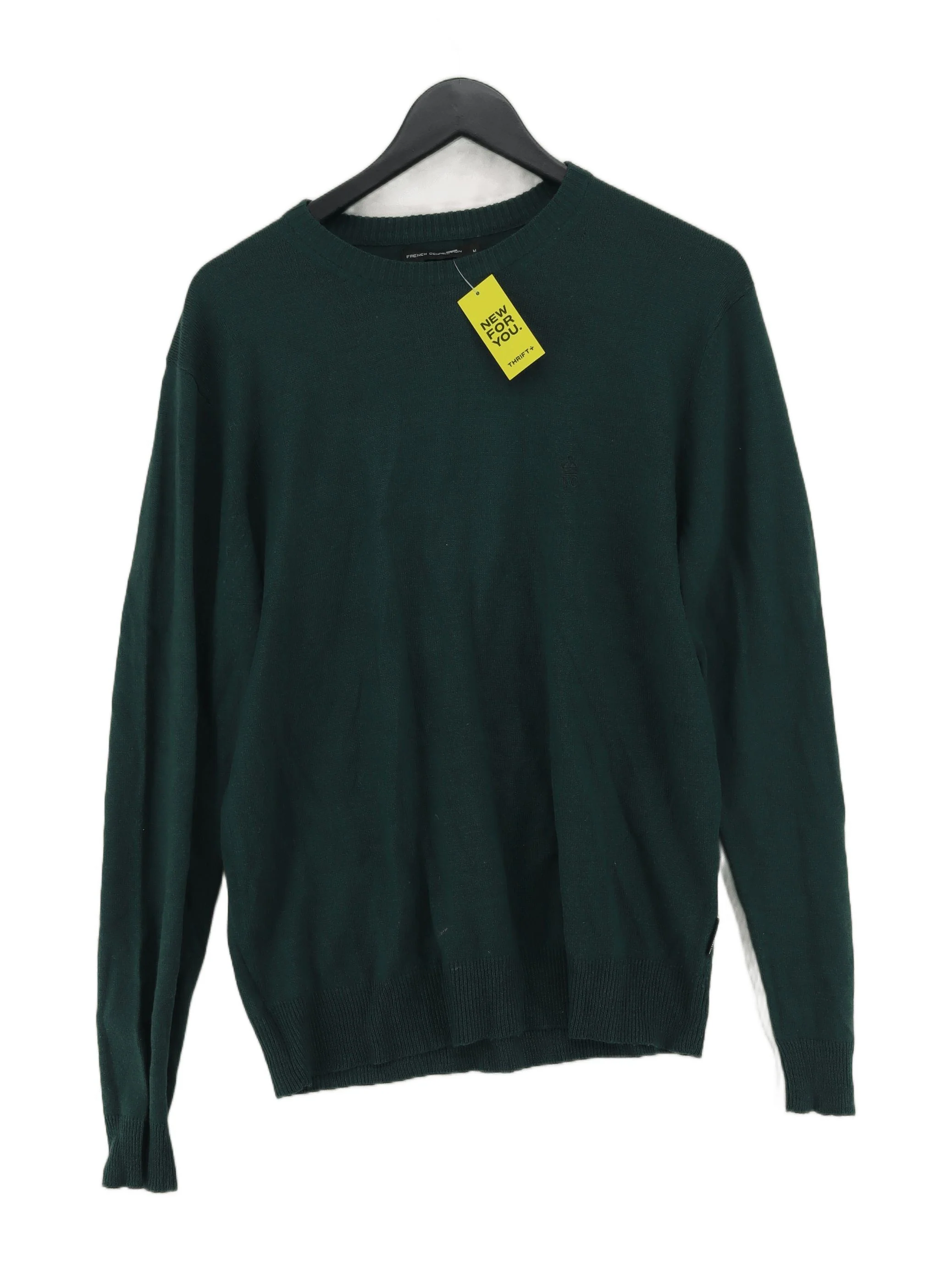 French Connection Men's Jumper M Green 100% Other Crew Neck Pullover