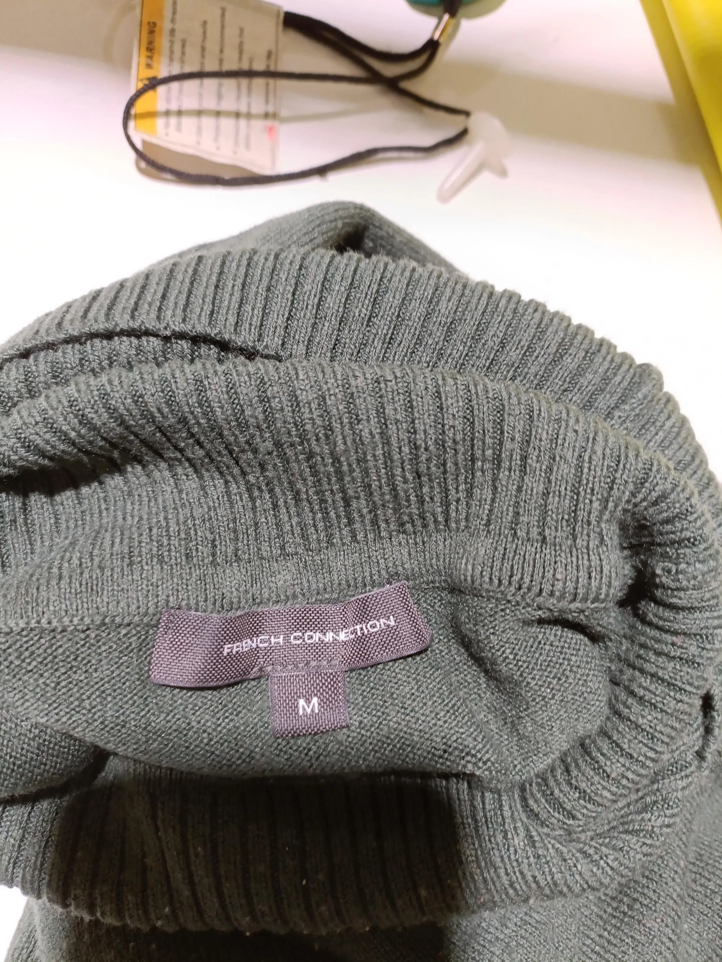 French Connection Men's Jumper M Green Acrylic with Polyamide, Elastane Pullover - Image 7