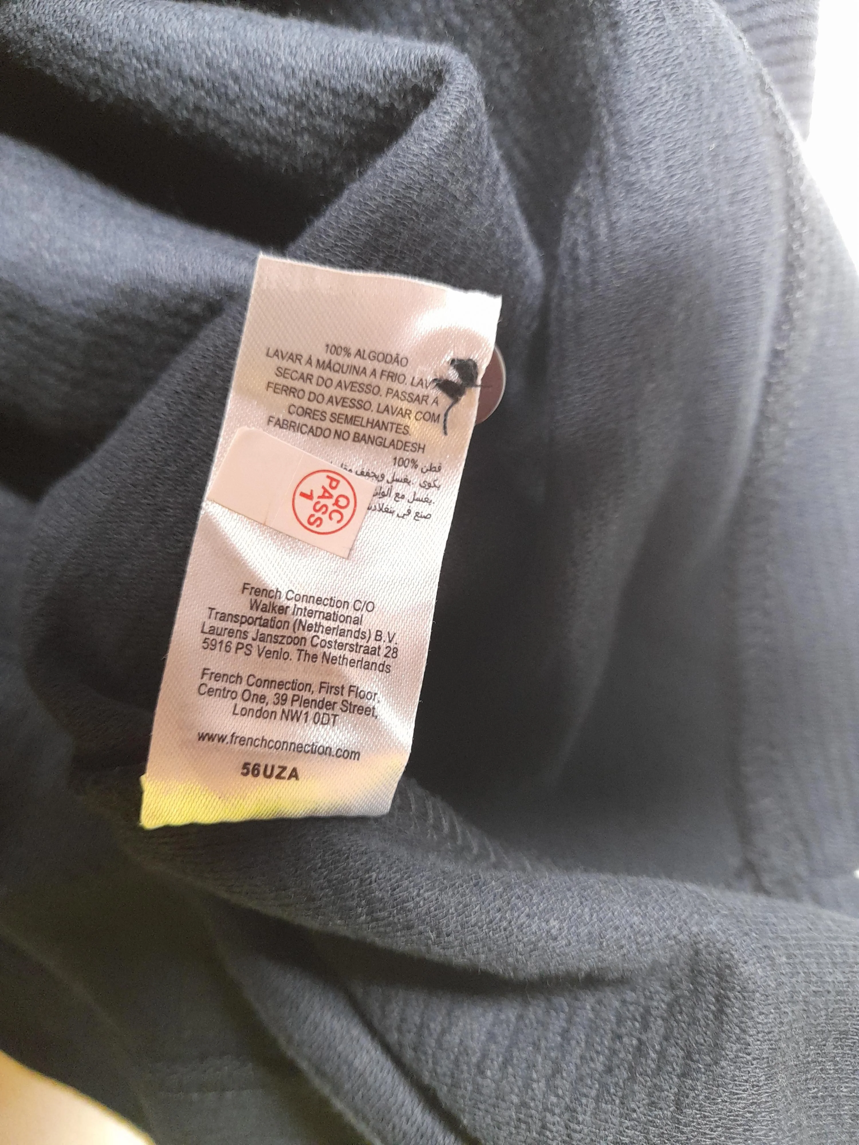 French Connection Men's Polo L Black 100% Cotton Basic New with tags - Image 6