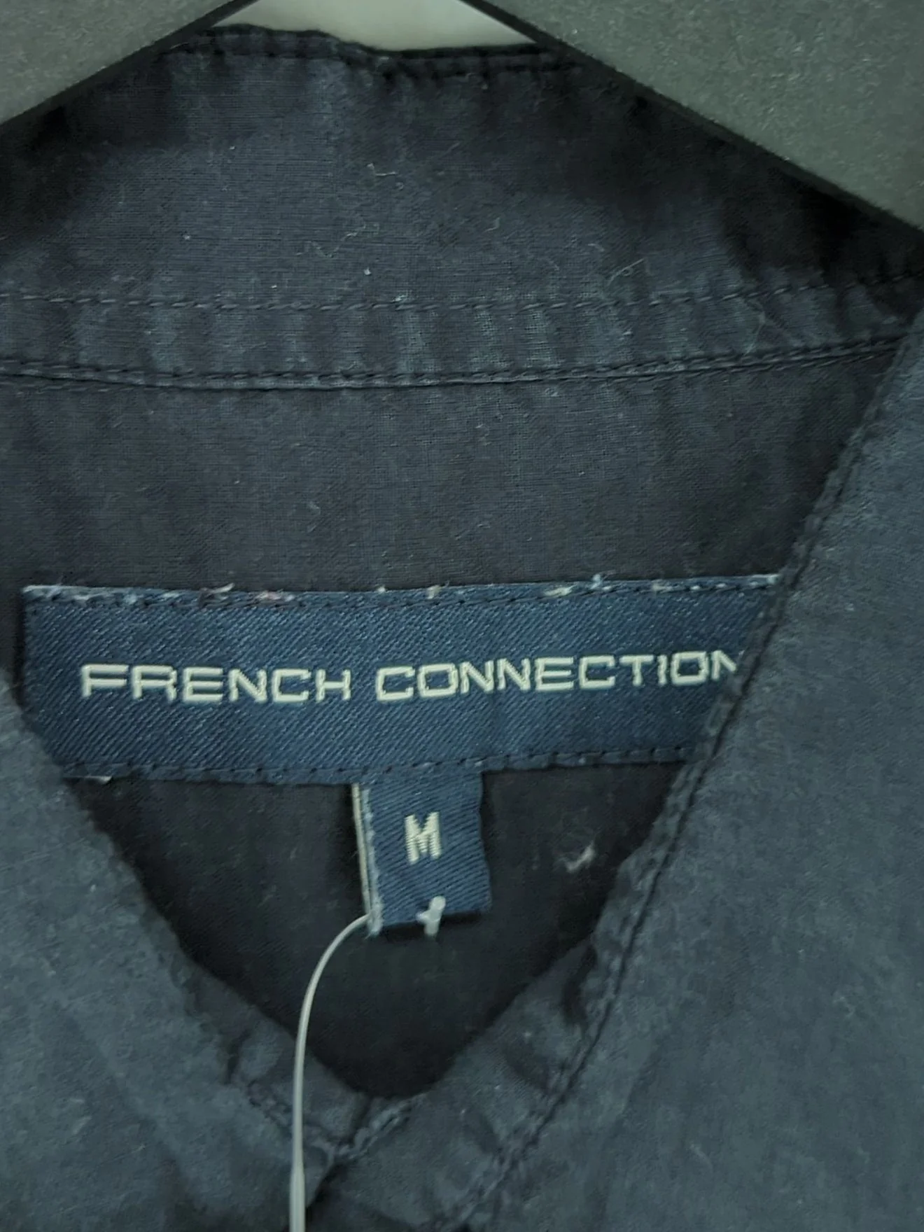 French Connection Men's Shirt M Blue 100% Cotton Basic - Image 6