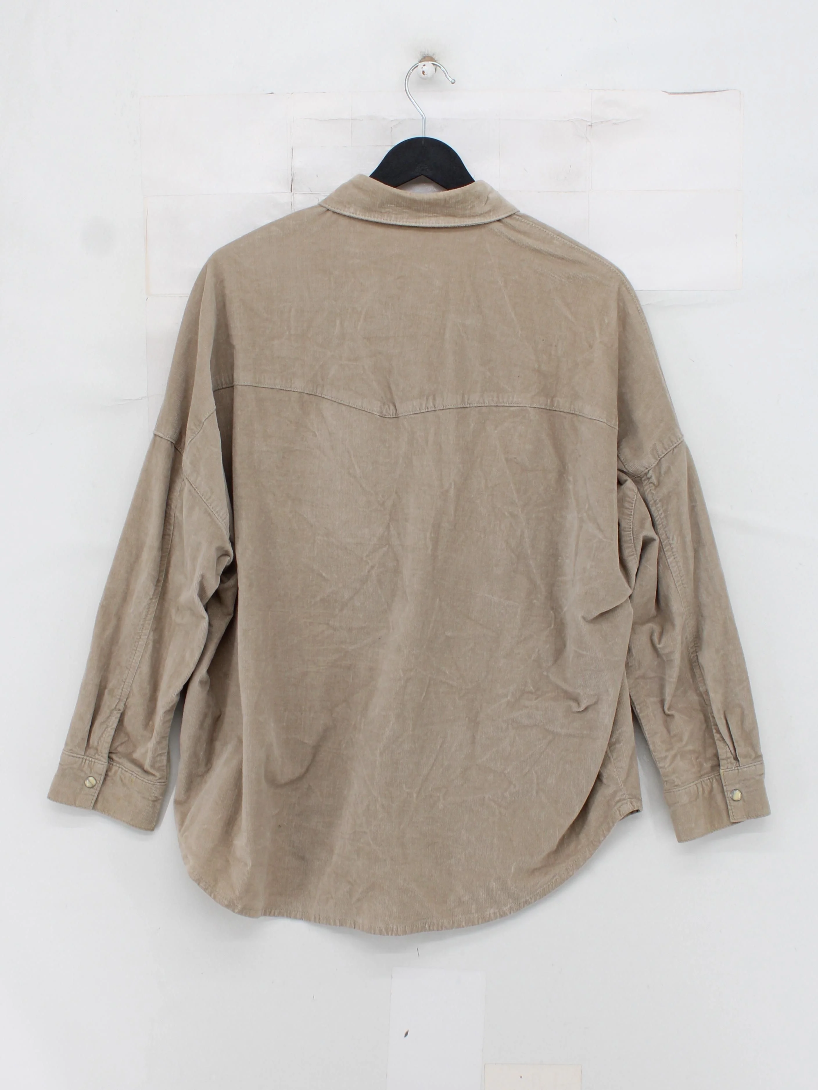 French Connection Men's Shirt S Tan Cotton with Elastane Basic - Image 2