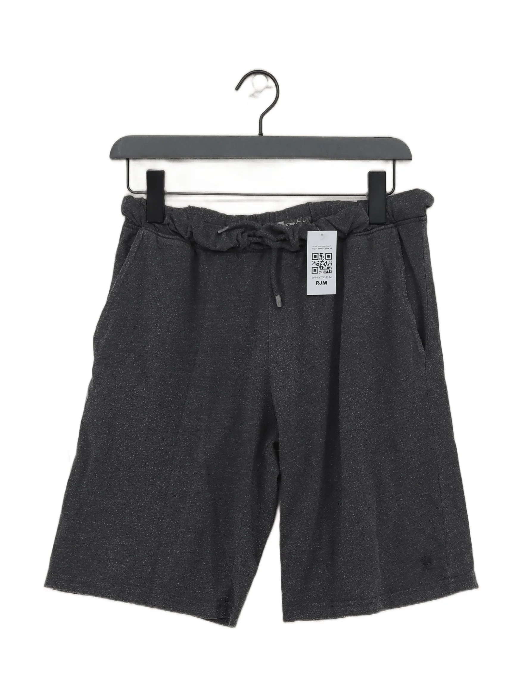 French Connection Men's Shorts M Grey Cotton with Polyester Sweat