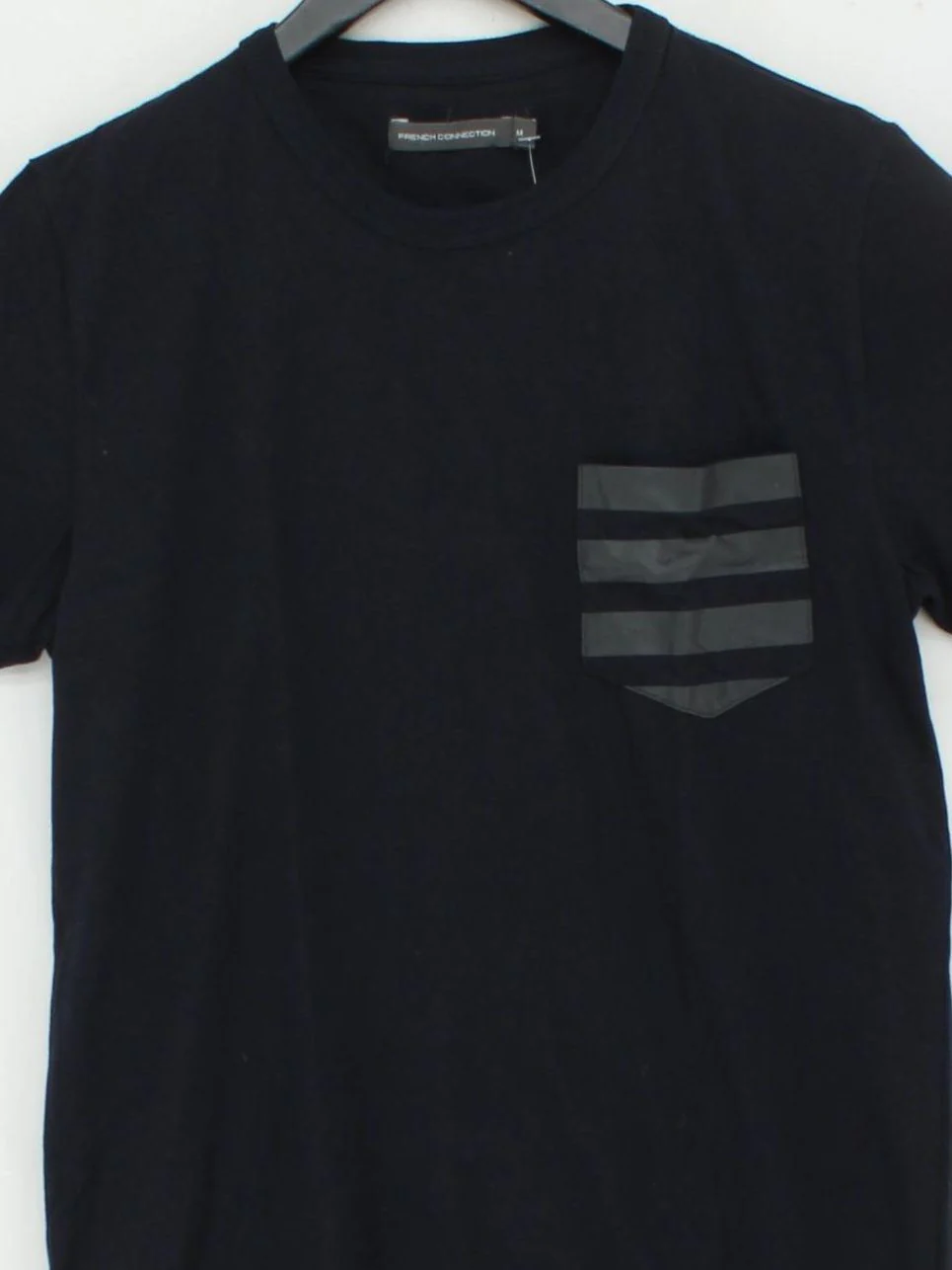 French Connection Men's T-Shirt M Black Graphic 100% Cotton Basic - Image 3