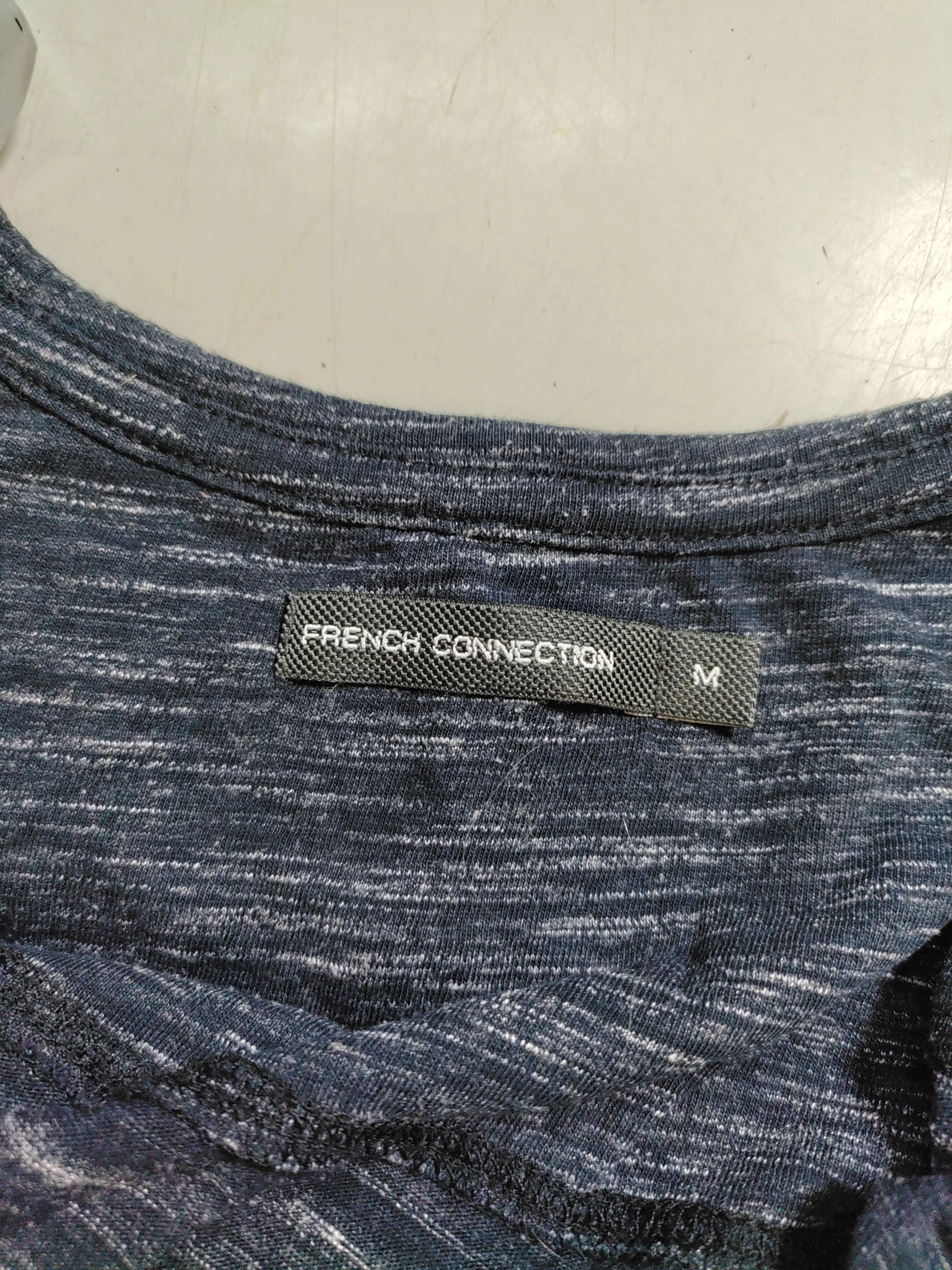 French Connection Men's T-Shirt M Blue 100% Cotton Basic - Image 5