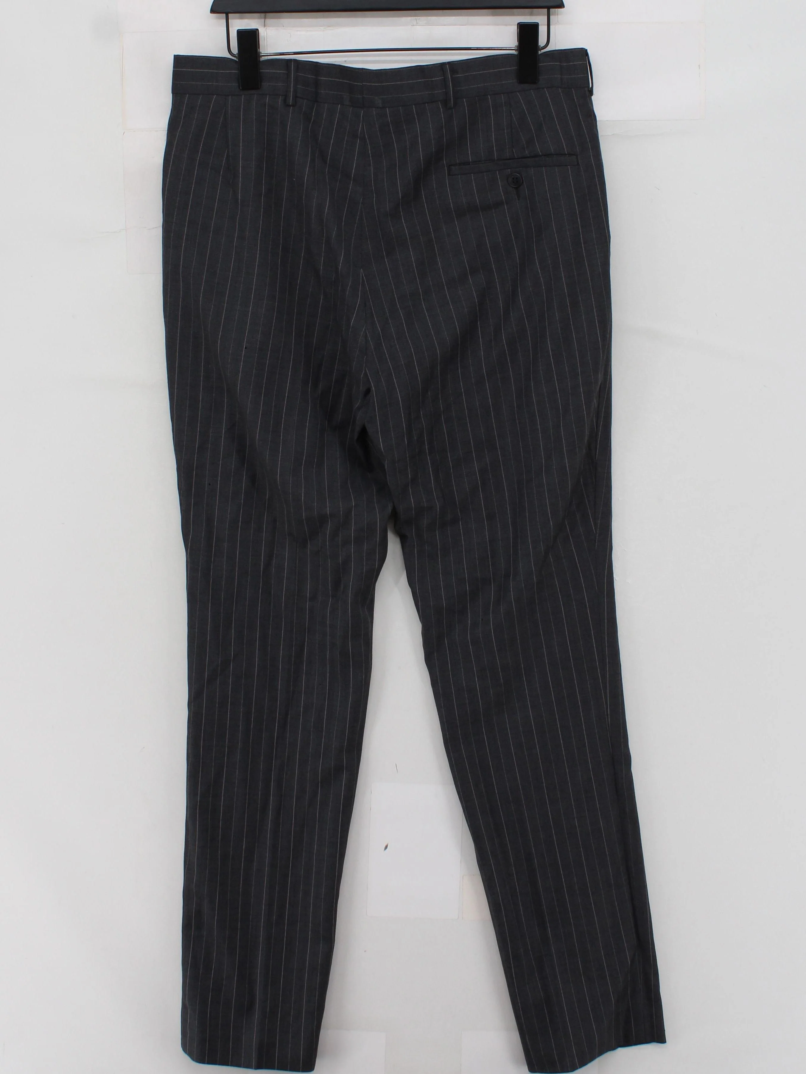 French Connection Men's Trousers M Grey Striped 100% Other Straight Chino - Image 2