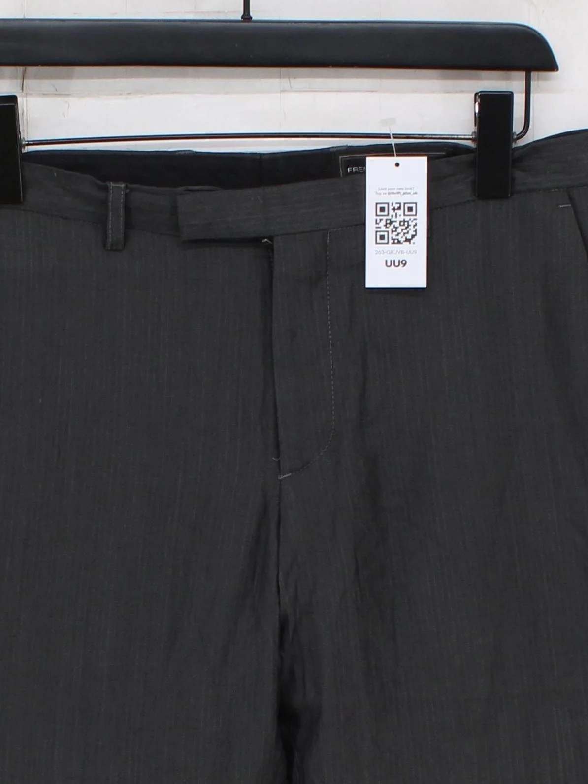 French Connection Men's Trousers W 34 in Grey Wool with Silk, Acetate Chino - Image 3