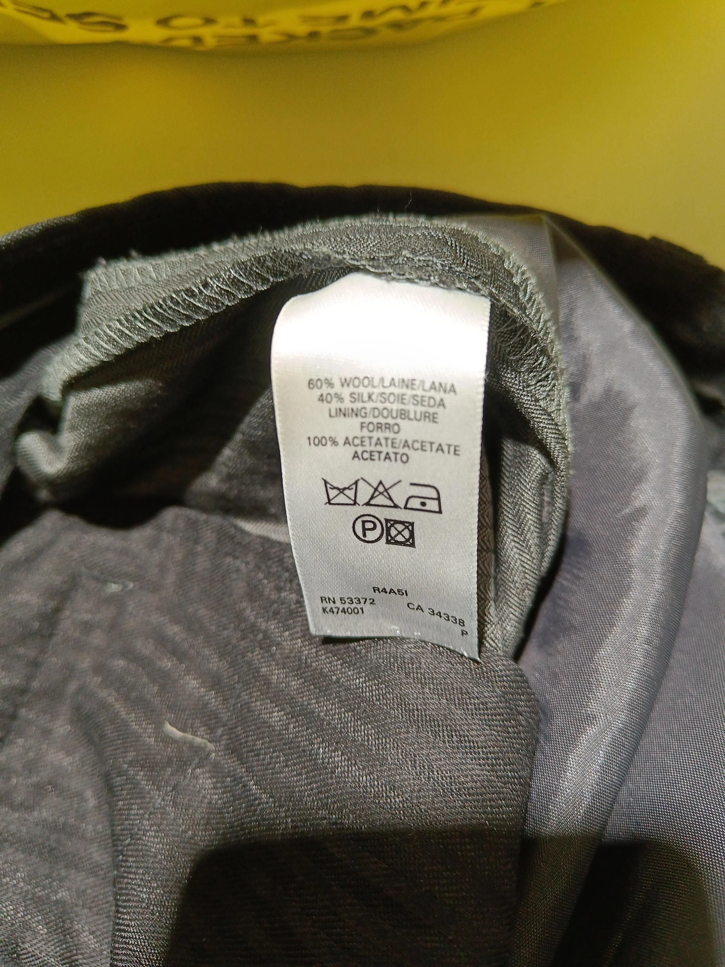 French Connection Men's Trousers W 34 in Grey Wool with Silk, Acetate Chino - Image 7