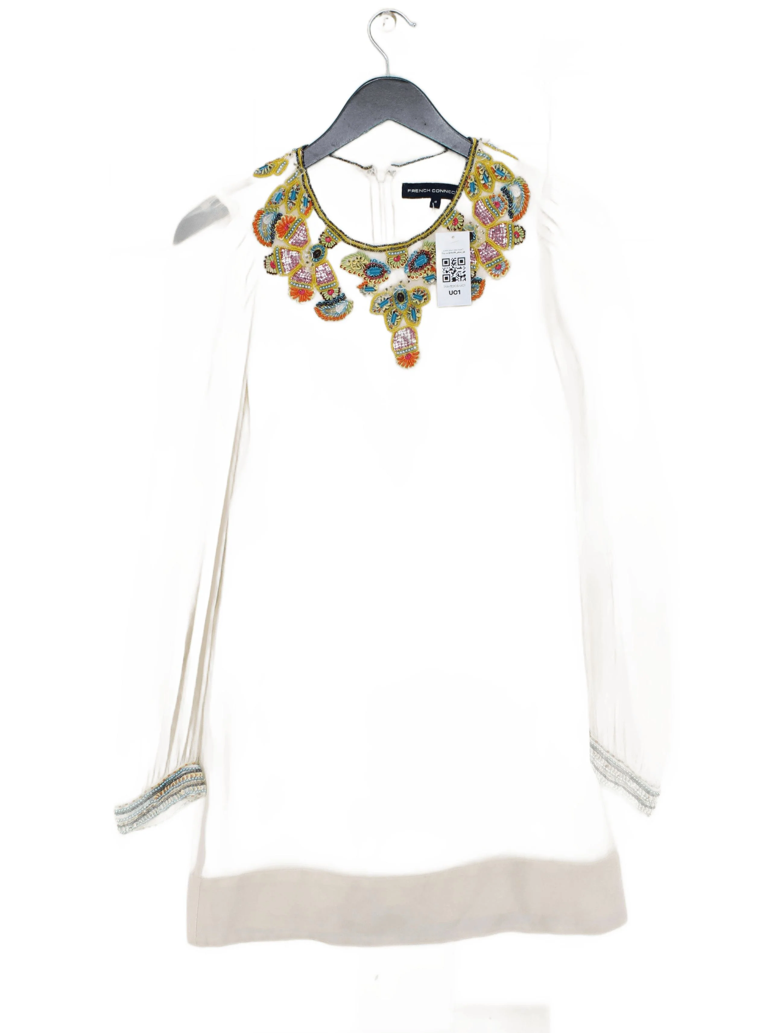 French Connection Mini Dress UK8 in Cream