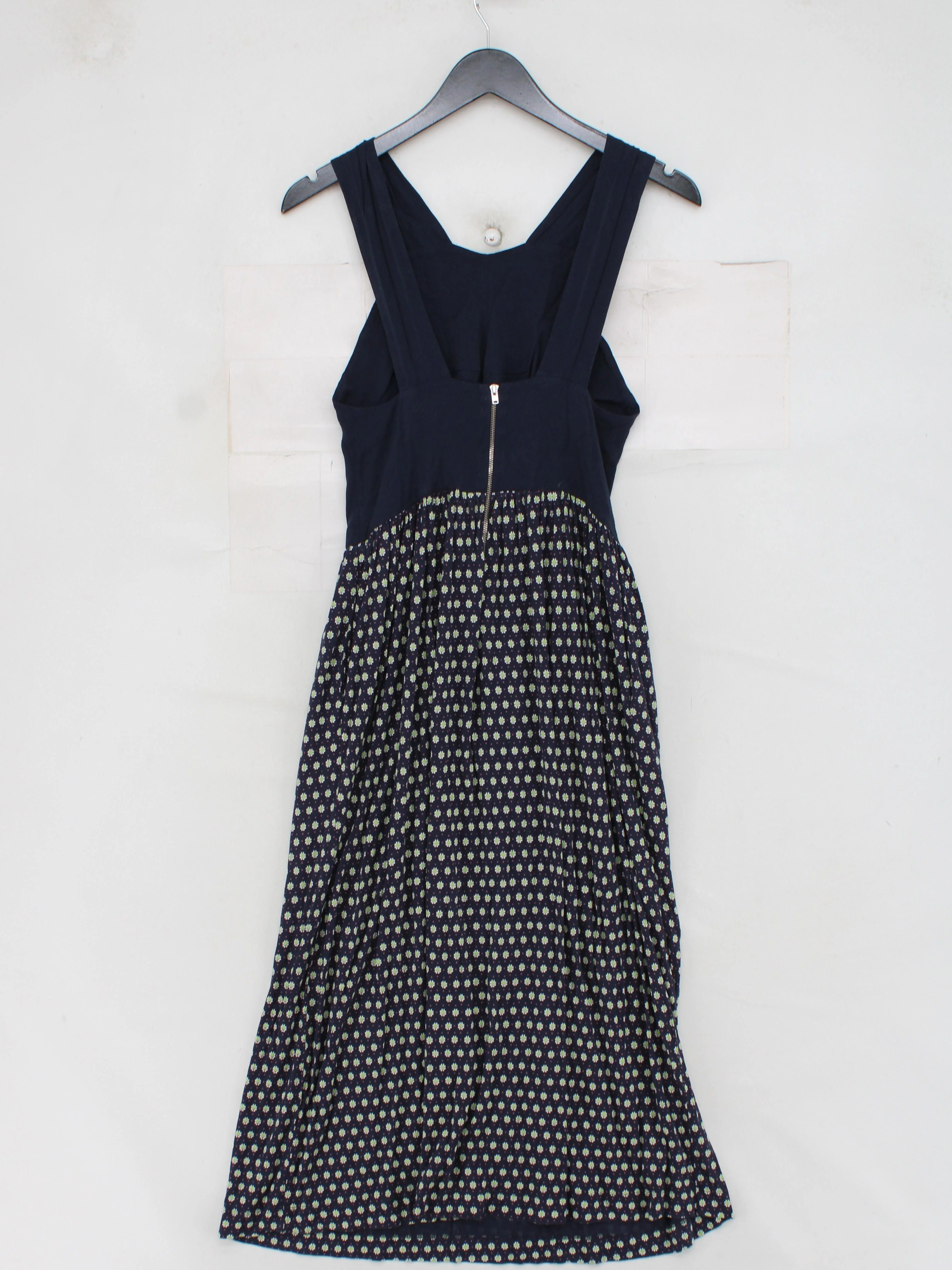 French Connection Pinafore/Dungaree Midi Dress UK6 in Blue - Image 2