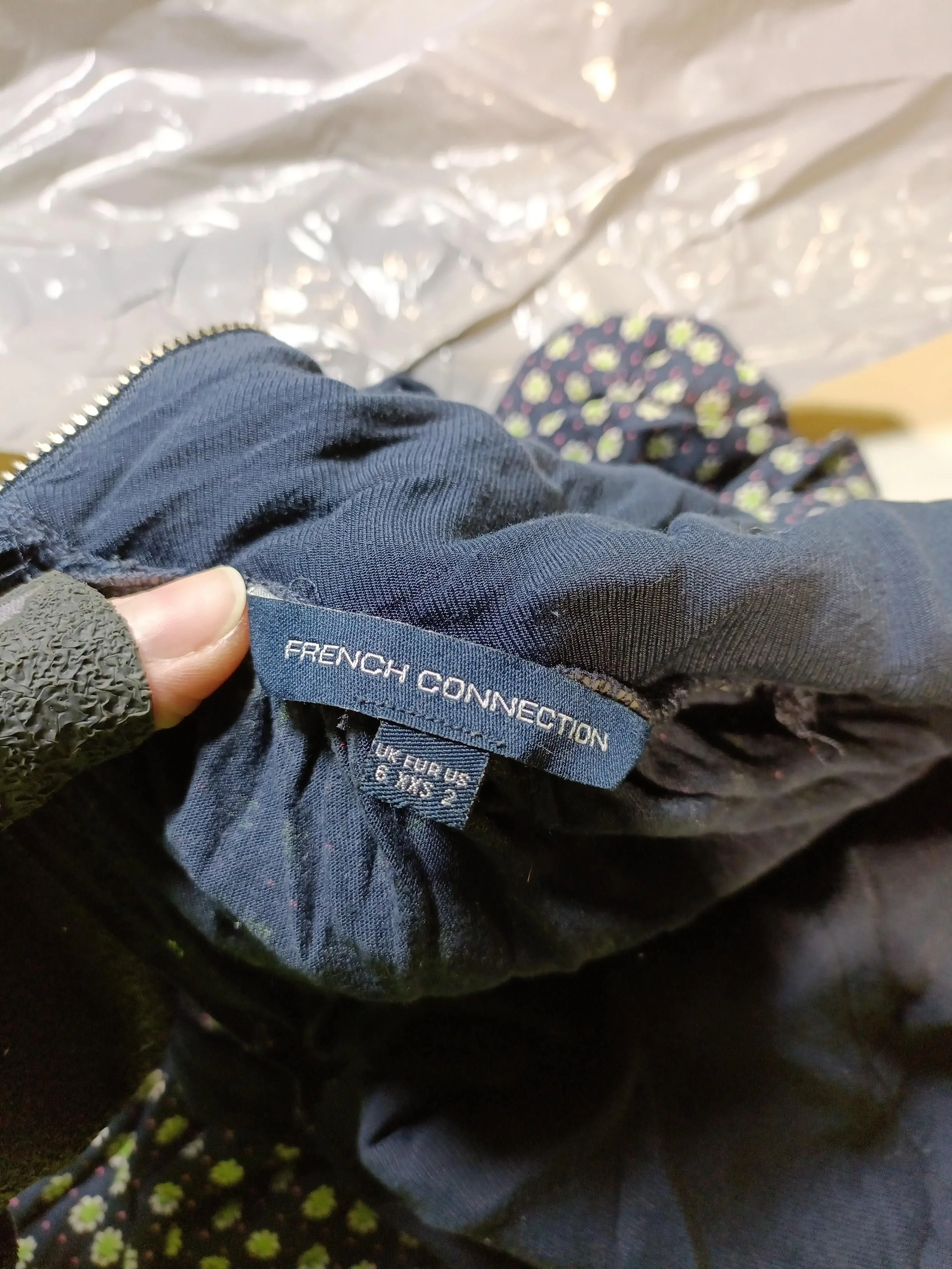 French Connection Pinafore/Dungaree Midi Dress UK6 in Blue - Image 5