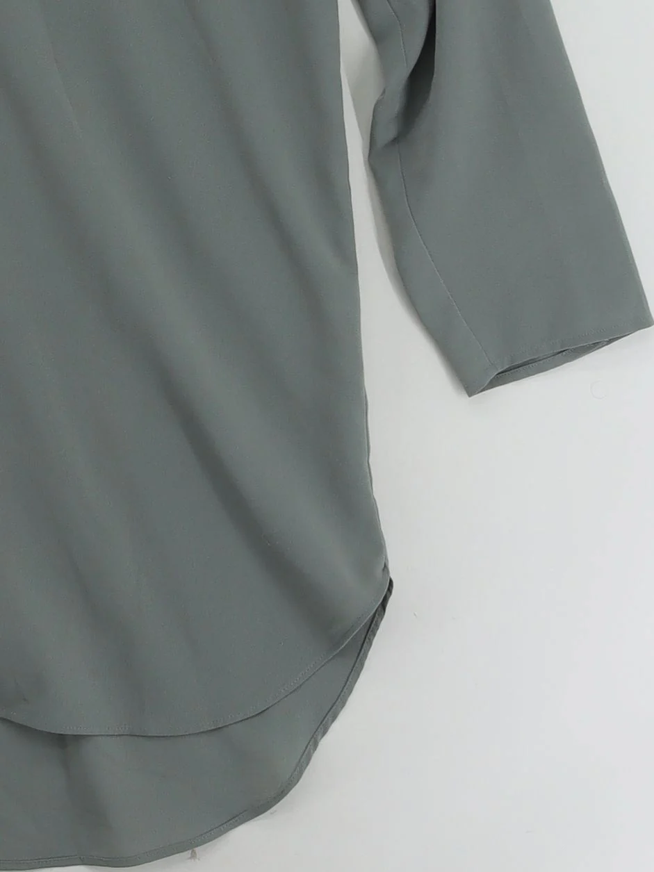 French Connection Shirt Midi Dress UK10 in Green - Image 4