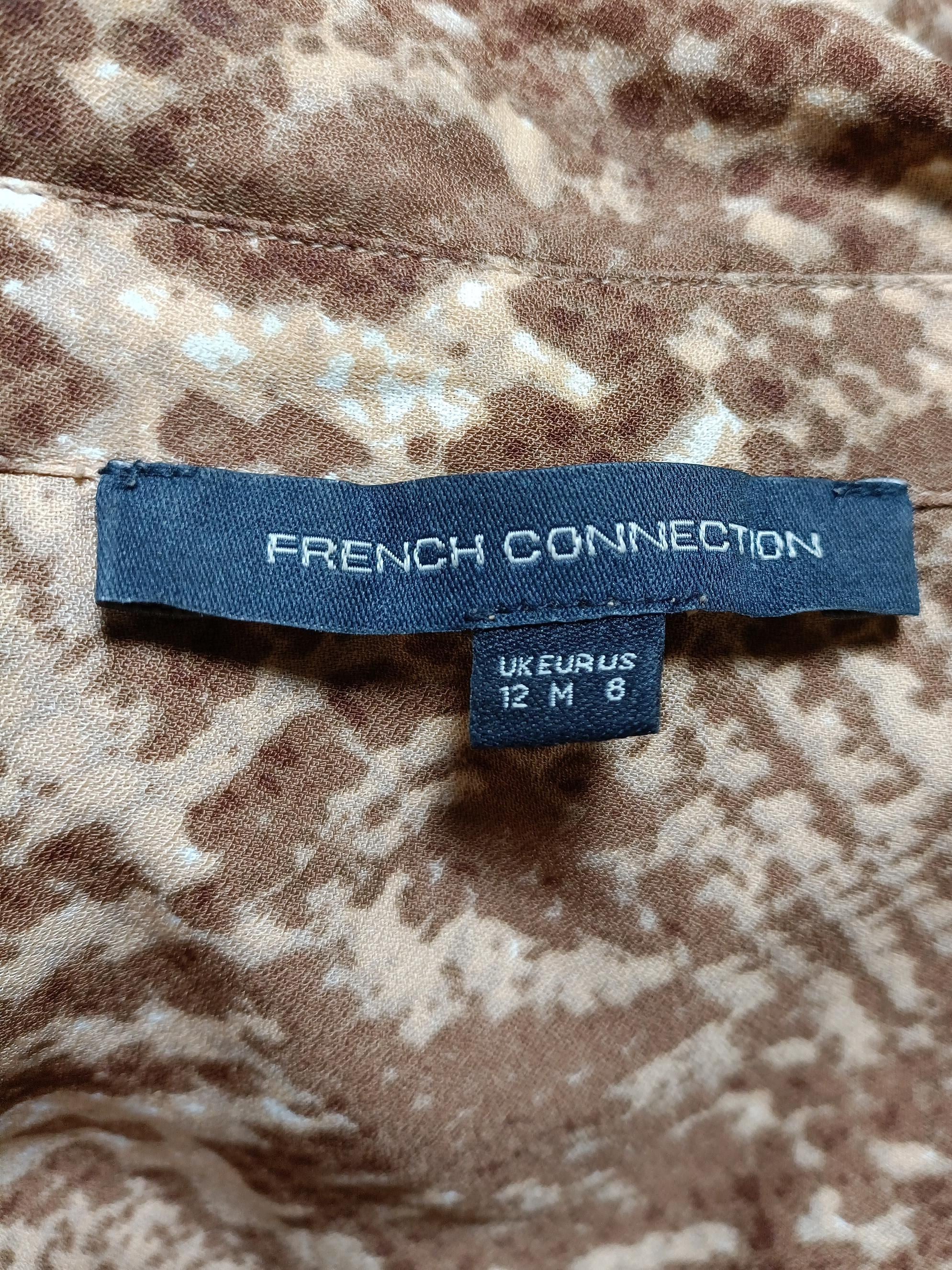 French Connection Shirt Midi Dress UK12 in Brown - Image 5
