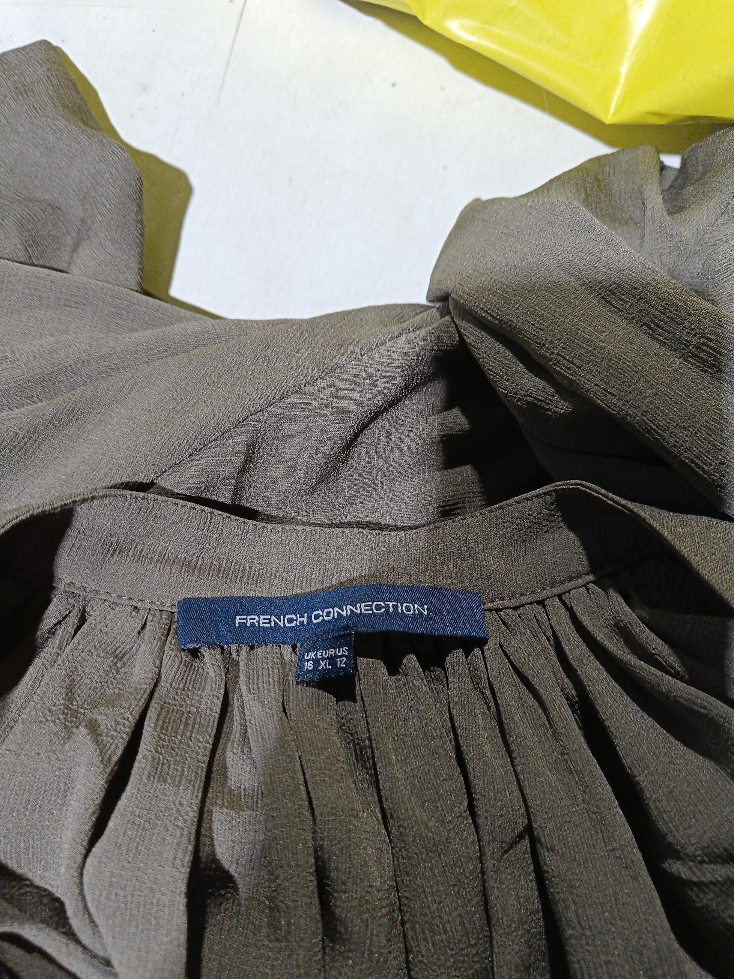 French Connection Shirt Midi Dress UK16 in Green - Image 5