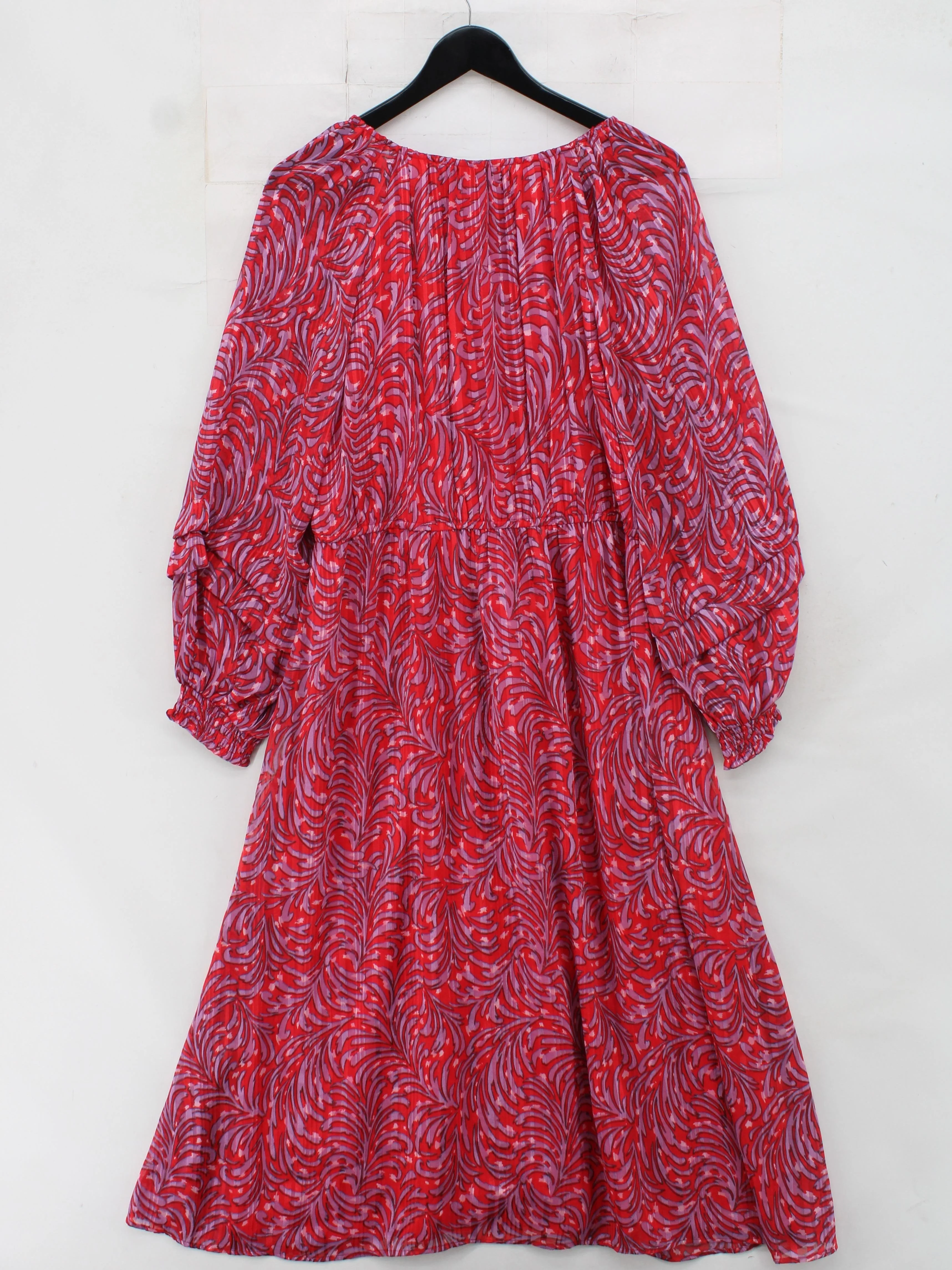 French Connection Shirt Midi Dress UK16 in Red - Image 2