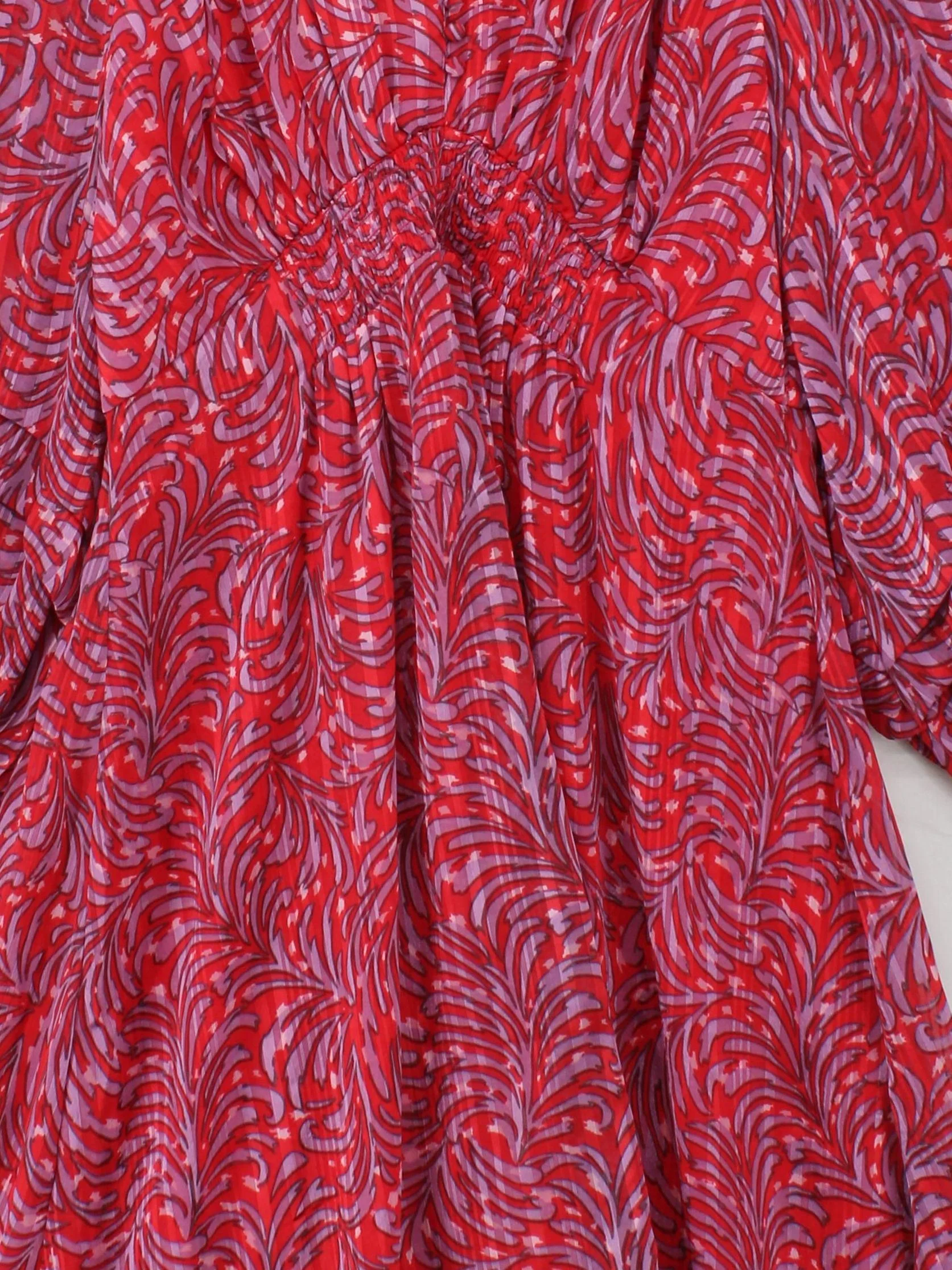 French Connection Shirt Midi Dress UK16 in Red - Image 3