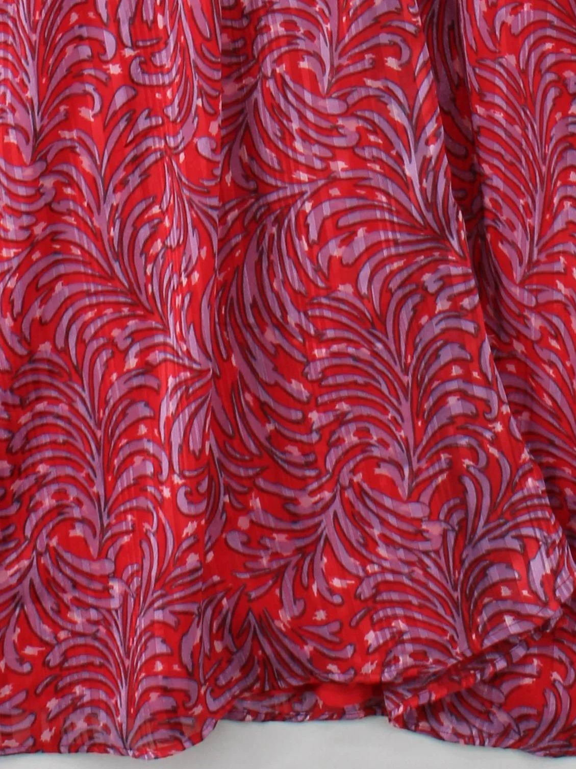 French Connection Shirt Midi Dress UK16 in Red - Image 4