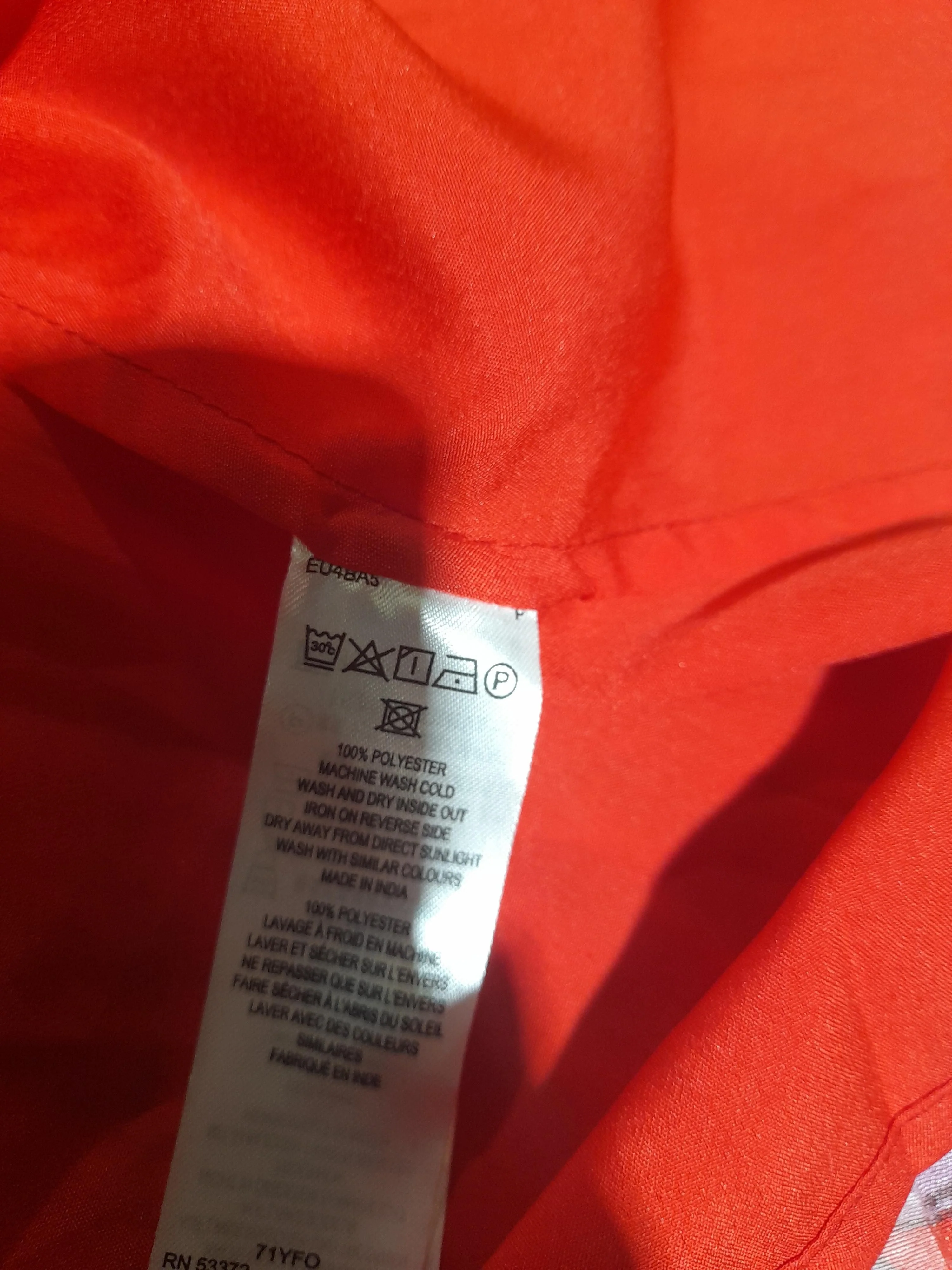 French Connection Shirt Midi Dress UK16 in Red - Image 6