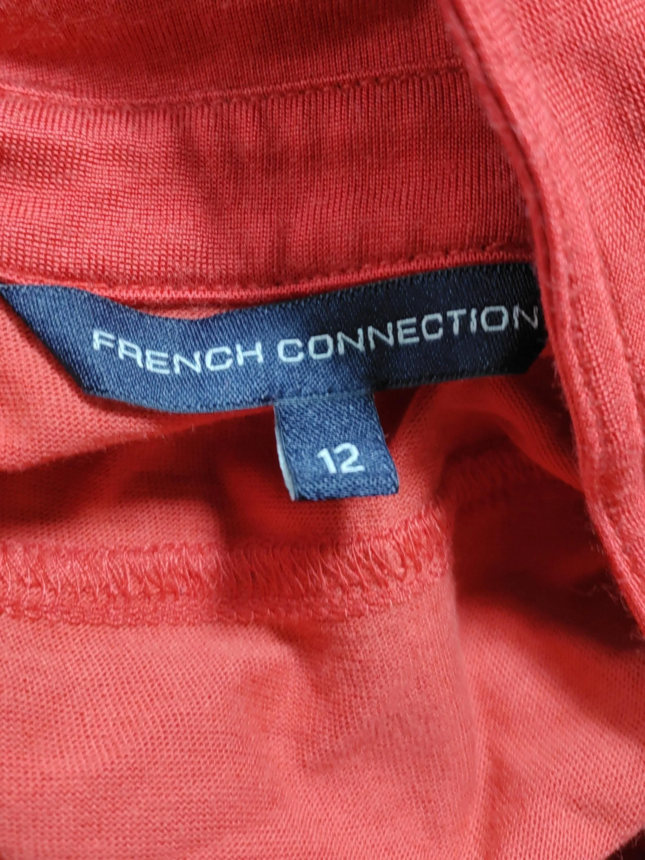 French Connection Shirt Mini Dress UK12 in Red - Image 5