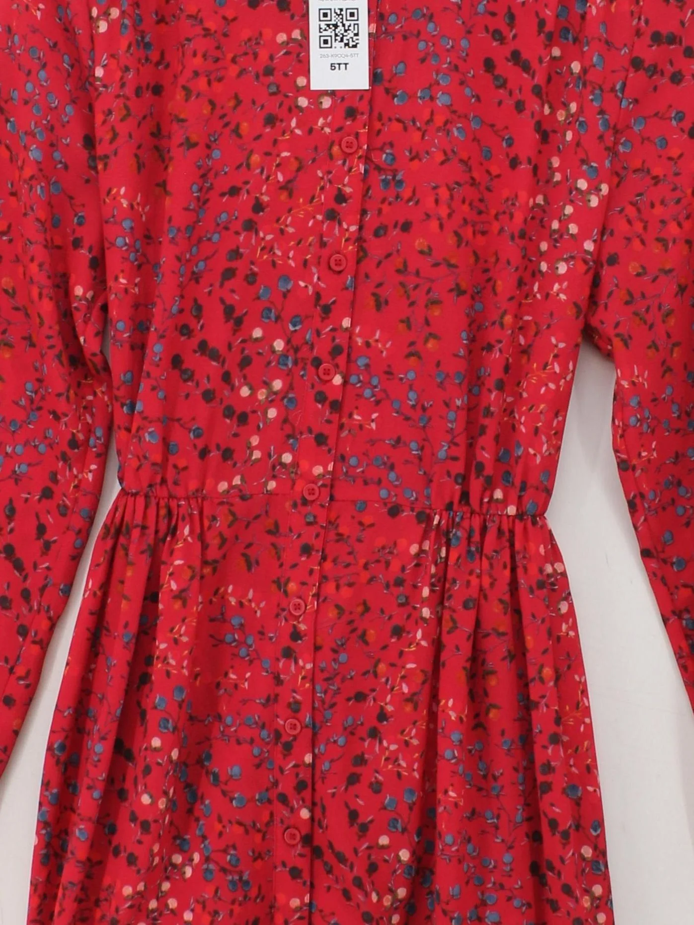 French Connection Shirt Mini Dress UK8 in Red - Image 3