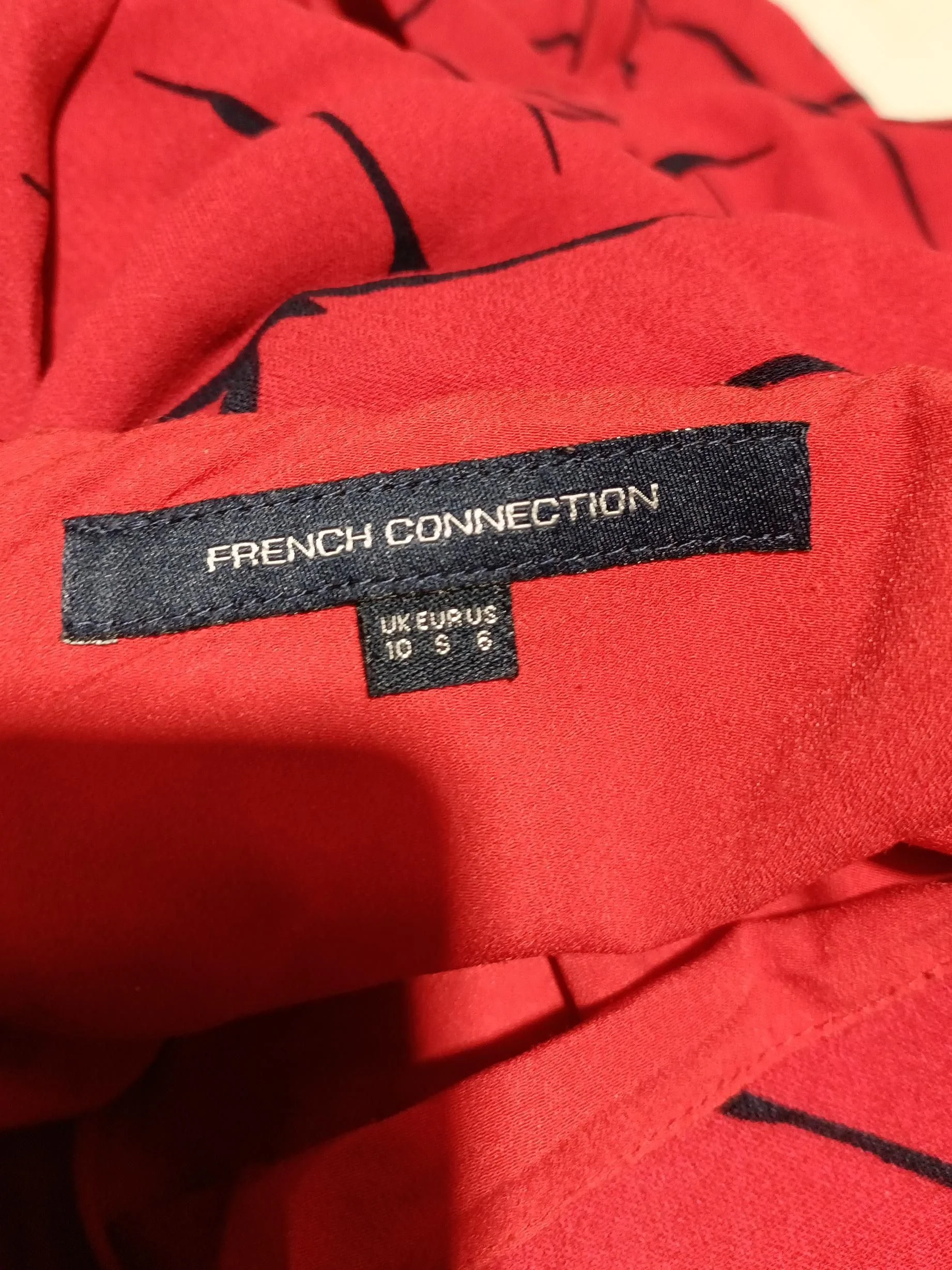 French Connection Skater Mini Dress UK10 in Red - Image 6