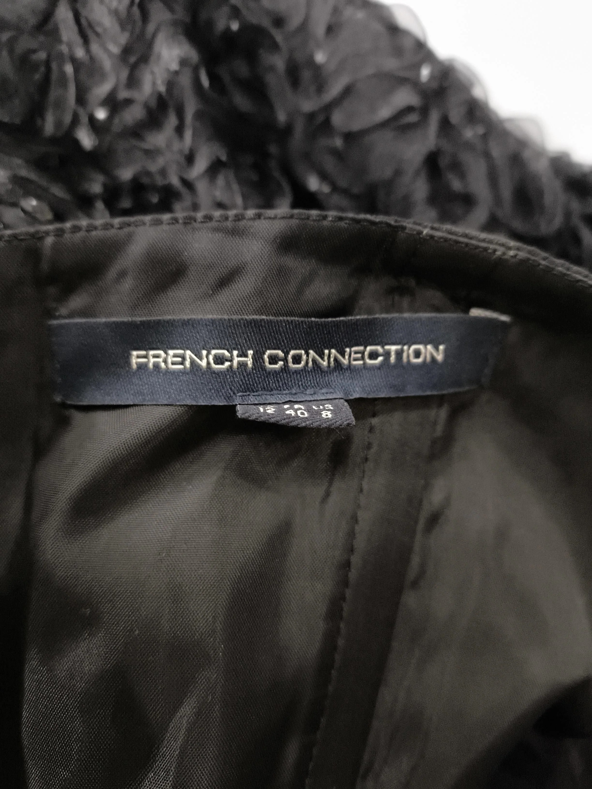French Connection Skater Mini Dress UK12 in Black - Image 5