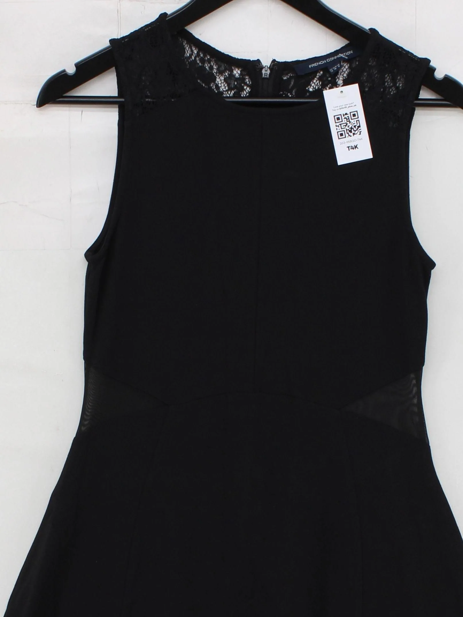 French Connection Skater Mini Dress UK12 in Black - Image 3