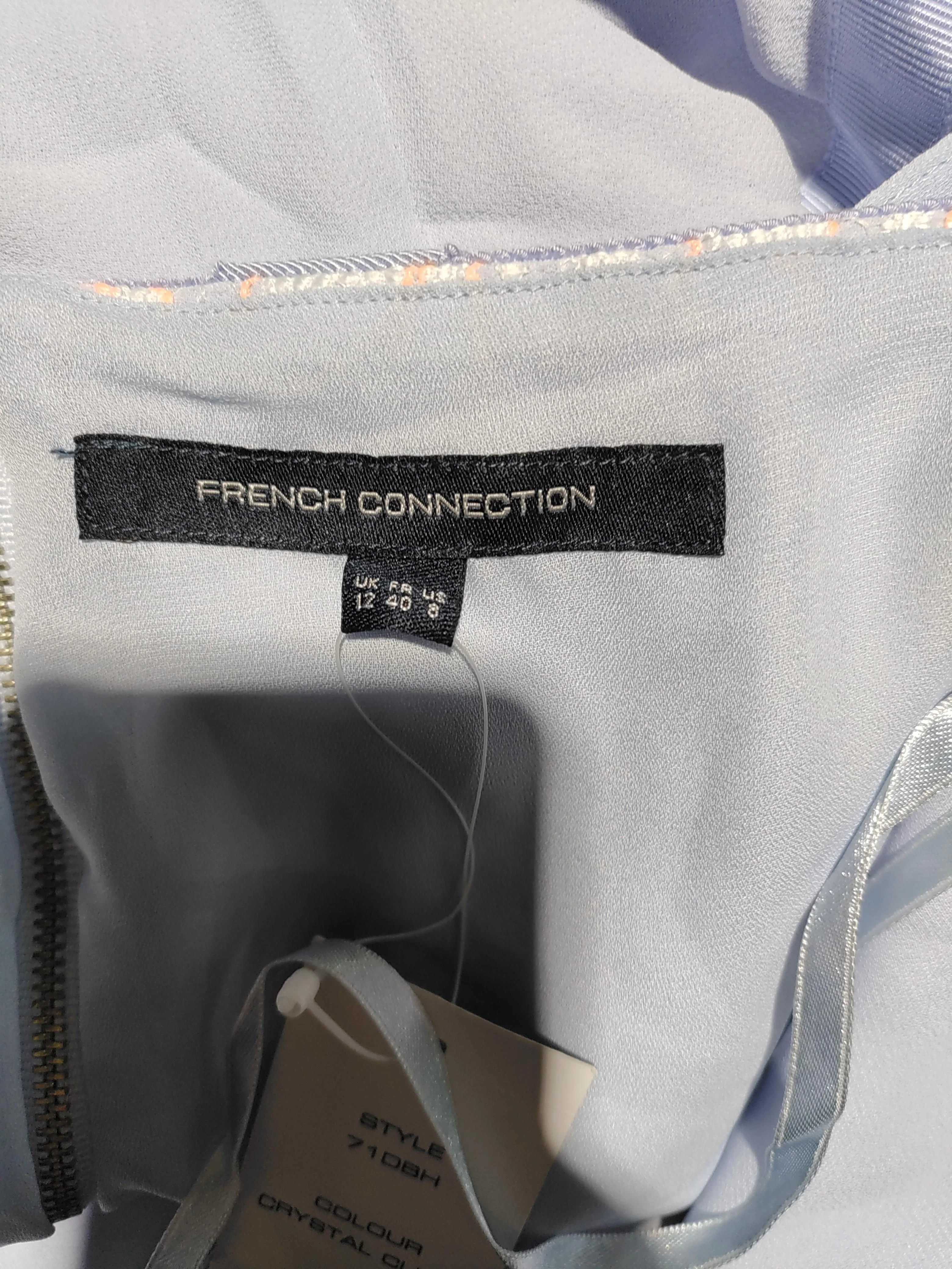 French Connection Skater Mini Dress UK12 in Blue - Image 7