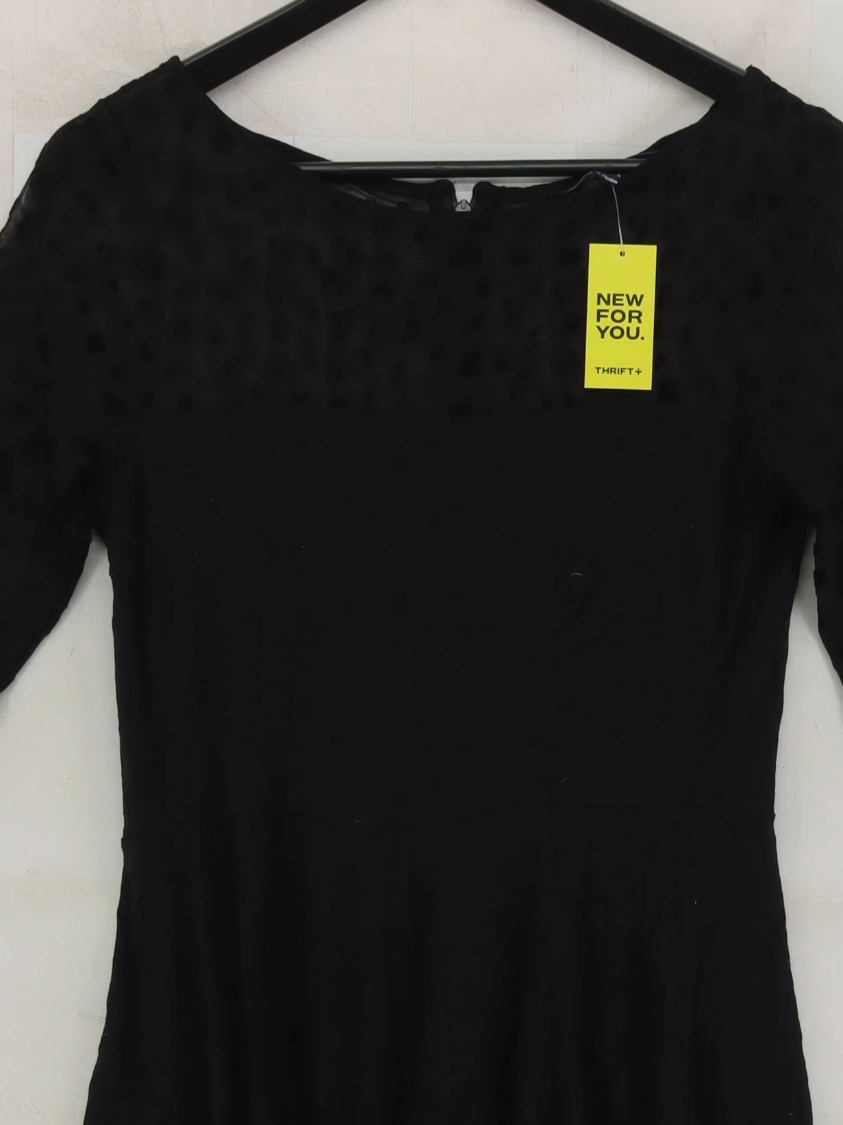 French Connection Skater Mini Dress UK14 in Black - Image 3